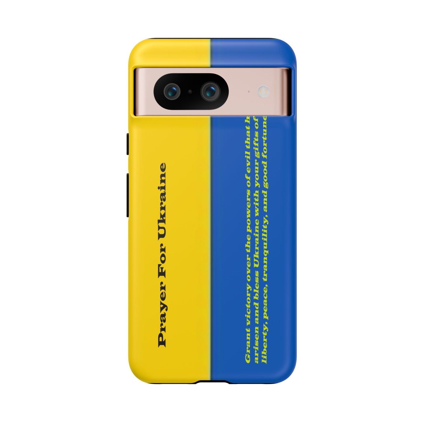 Flag of Ukraine with Prayer - Flag Phone Cases