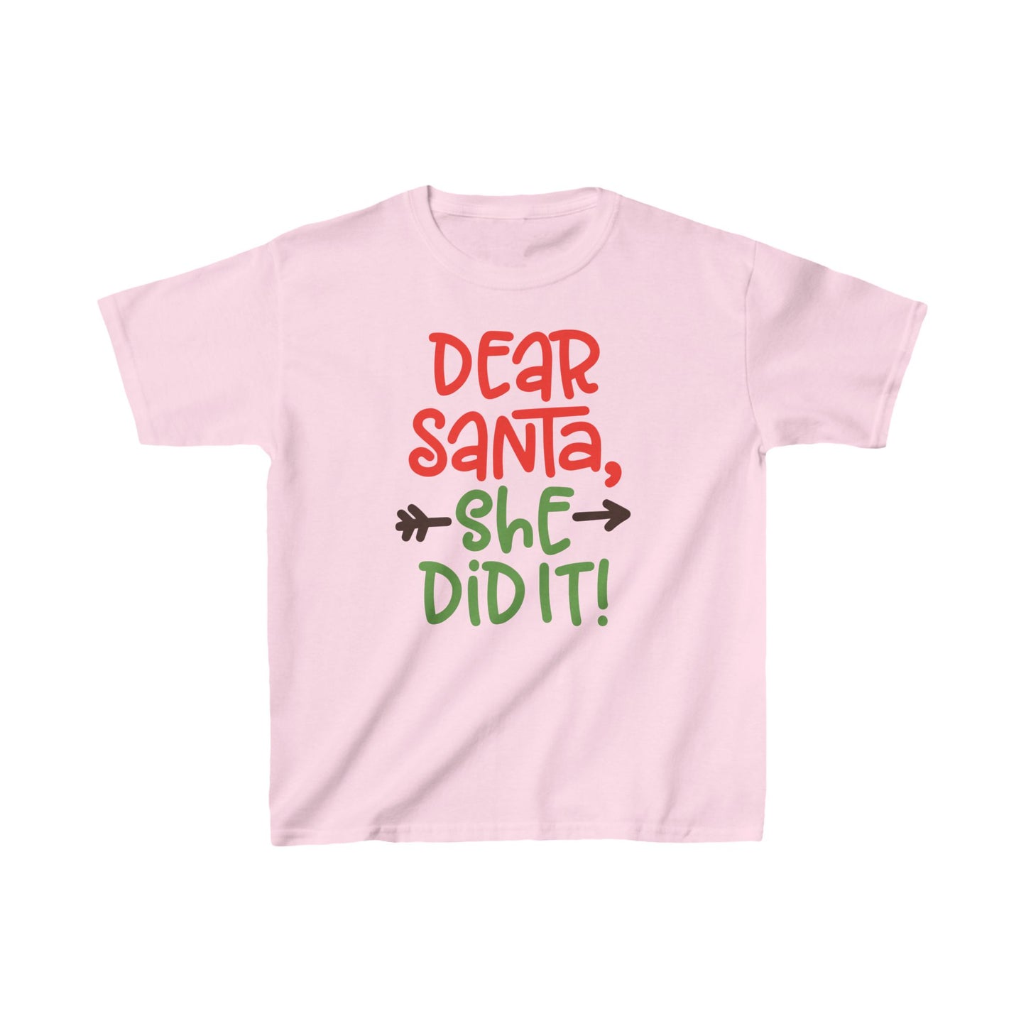 Kids - She Did it -  Heavy Cotton™ T-Shirts - Christmas