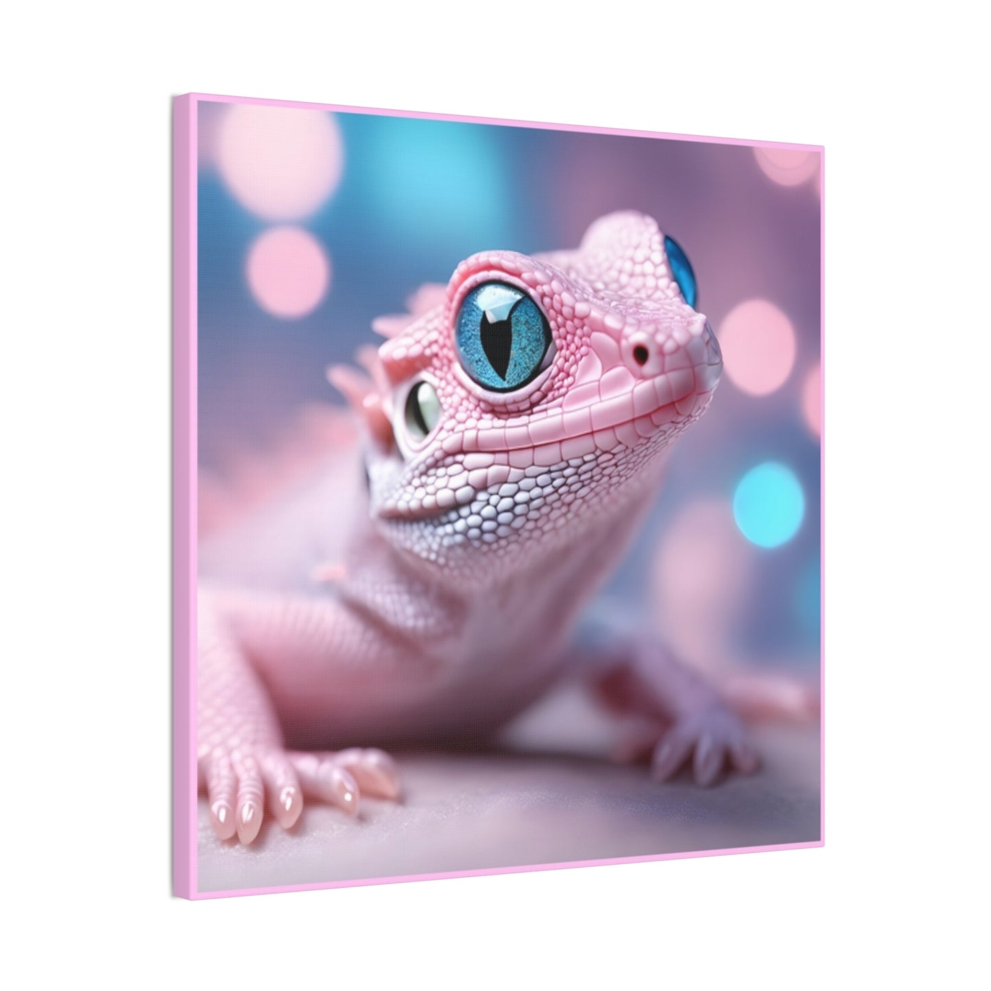 Pink Lizard - Canvas Stretched, 0.75"