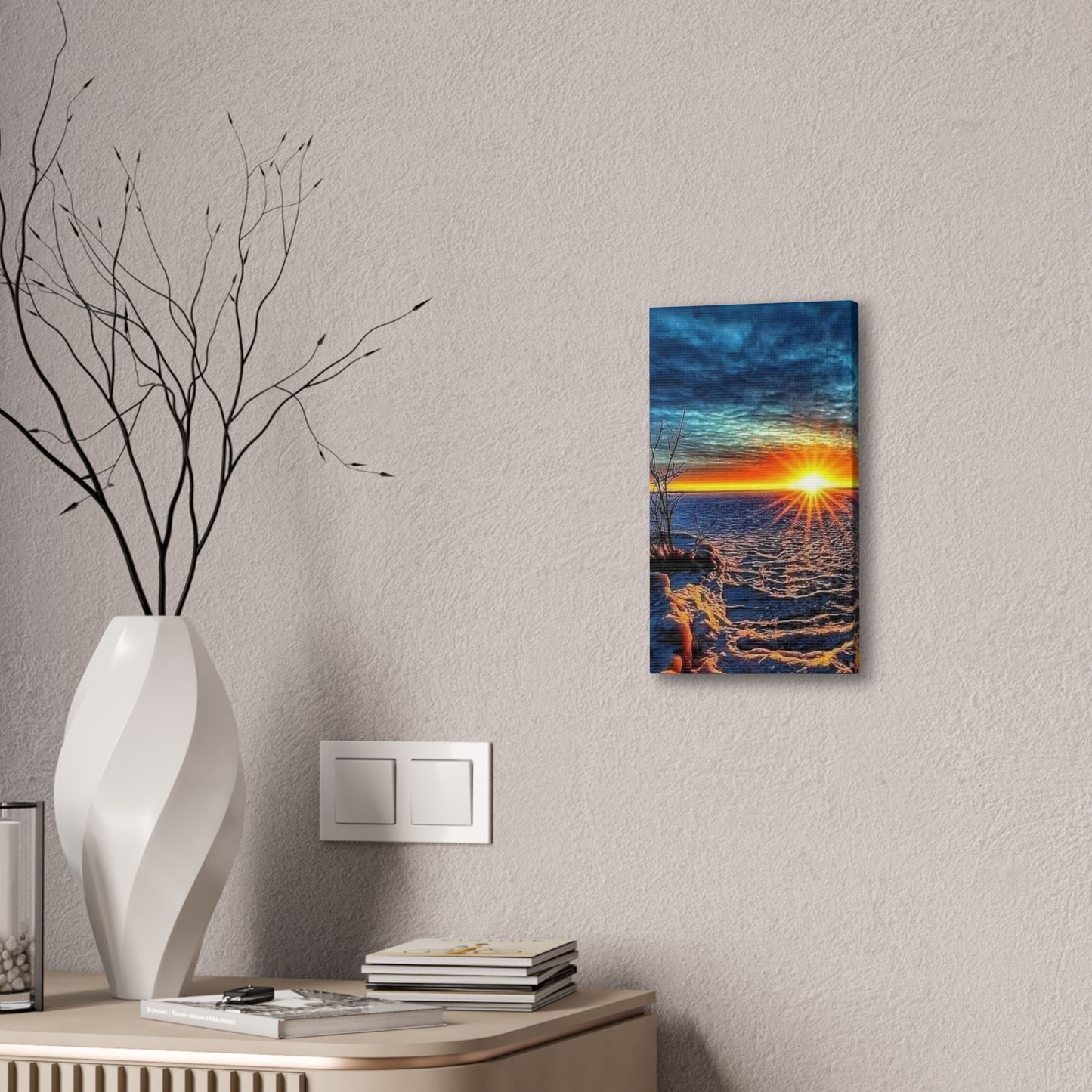 Sunrise on the Ocean - Canvas Stretched, 0.75"