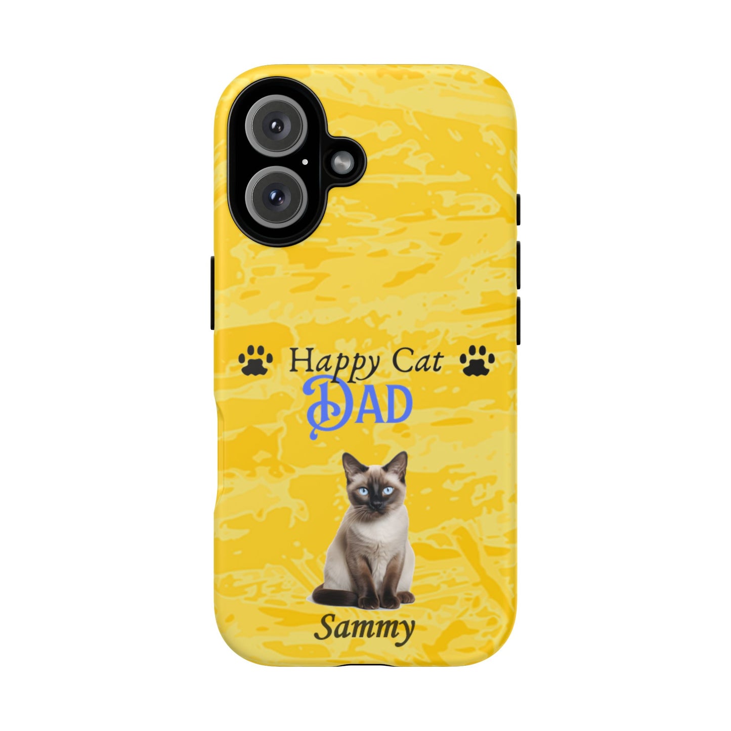 Happy Cat Dad - Personalized - Whimsical Phone Cases - Father's Day