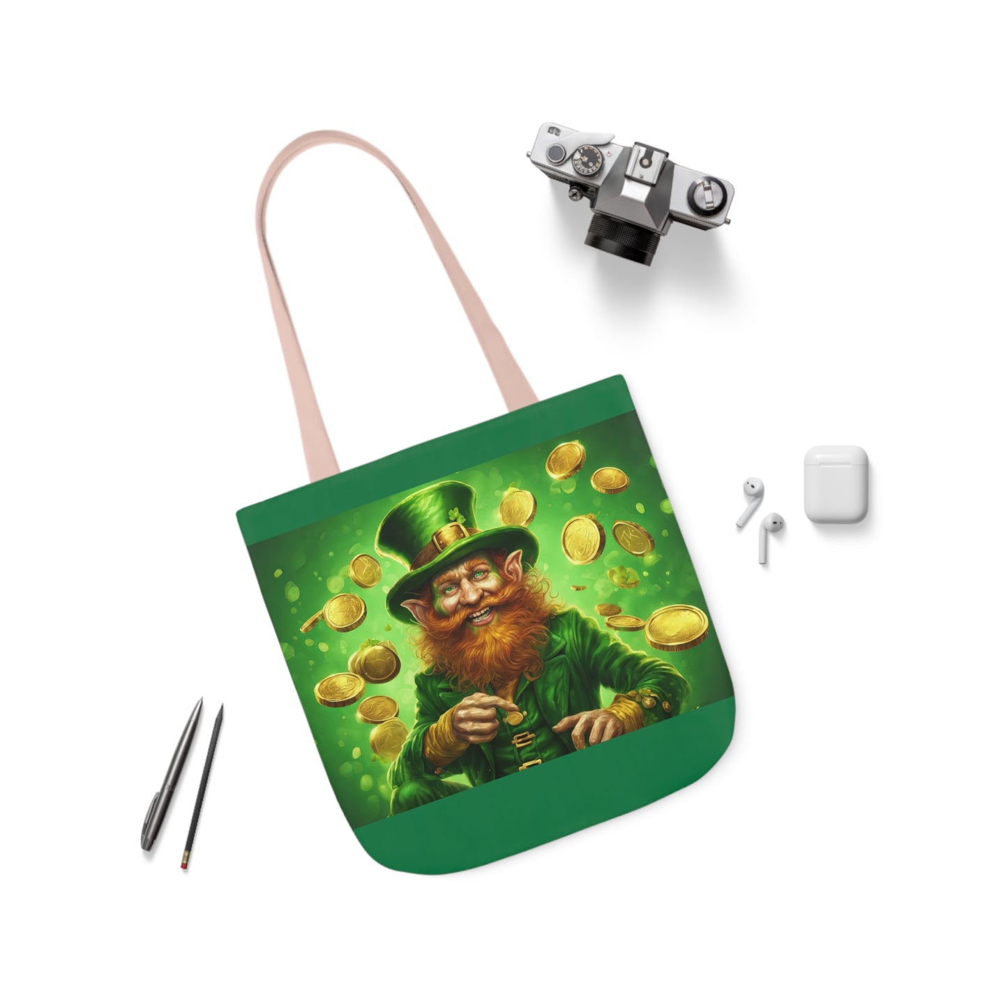 St. Patricks - Canvas Tote Bag, 5-Color Straps