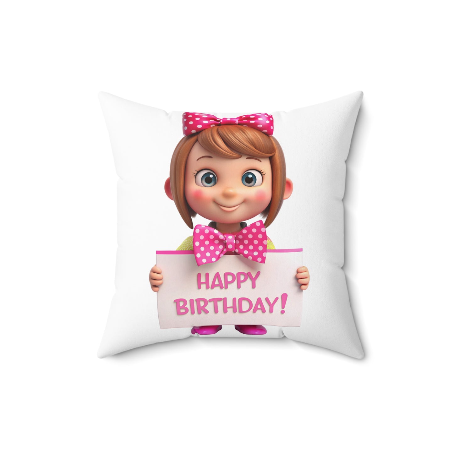 Happy Birthday - Faux Suede Square Pillow