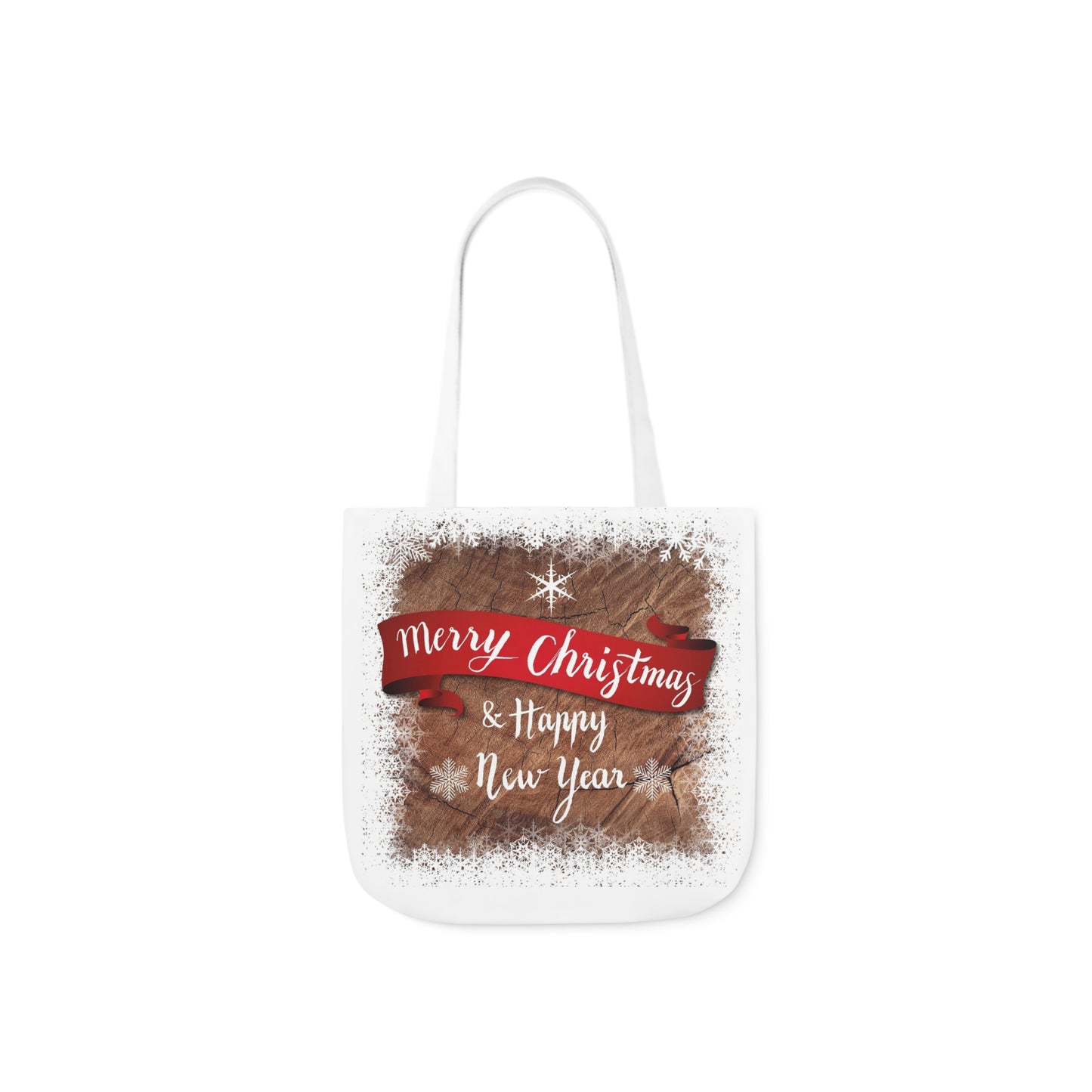 Merry Christmas -Canvas Tote Bag, 5-Color Straps - Christmas