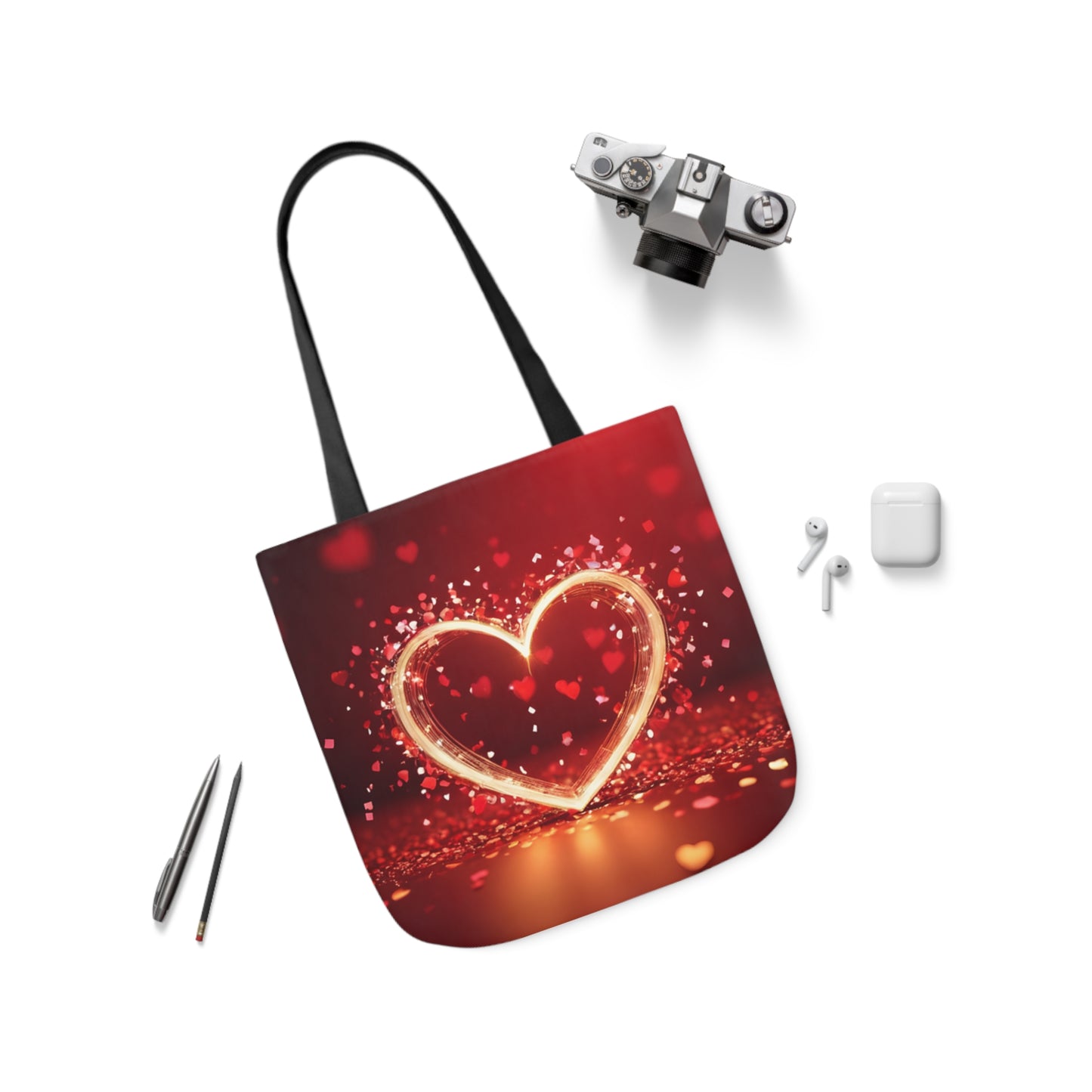 Valentines - Canvas Tote Bag, 5-Color Straps