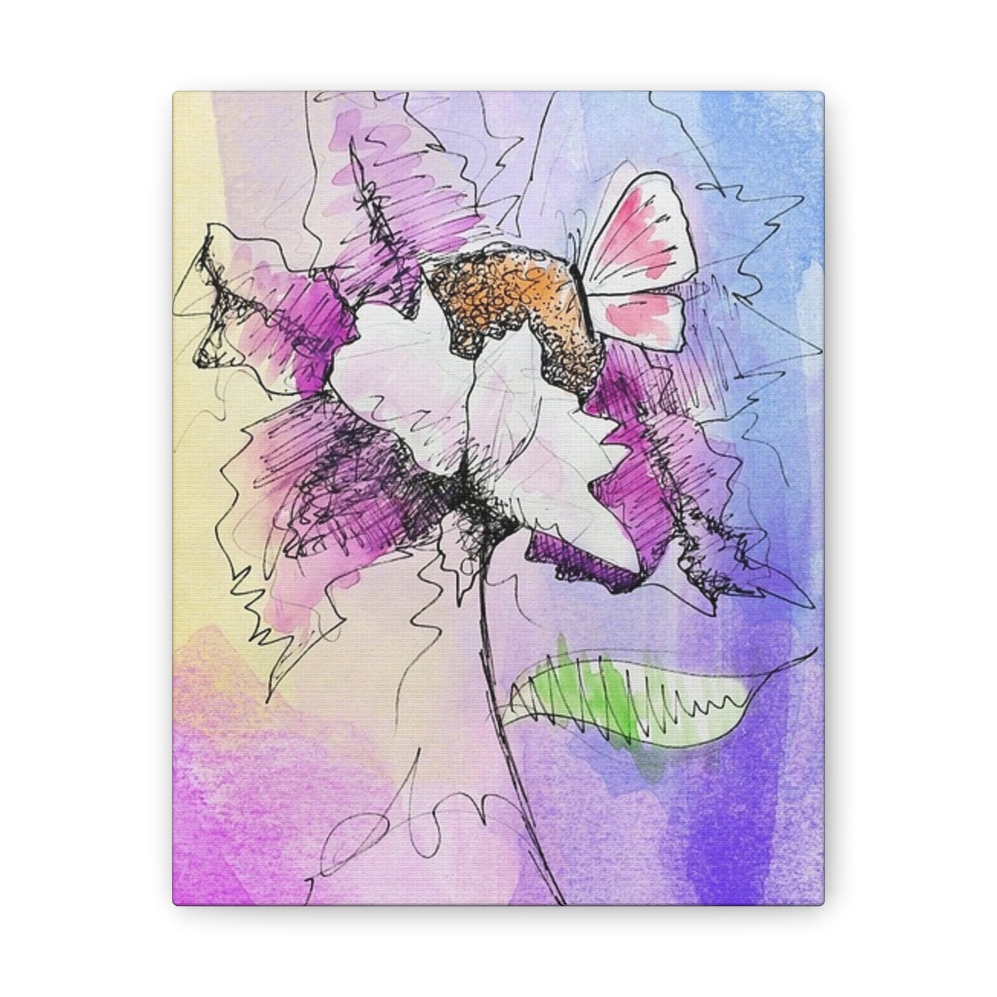 Abstract Flower - Canvas Stretched, 0.75"