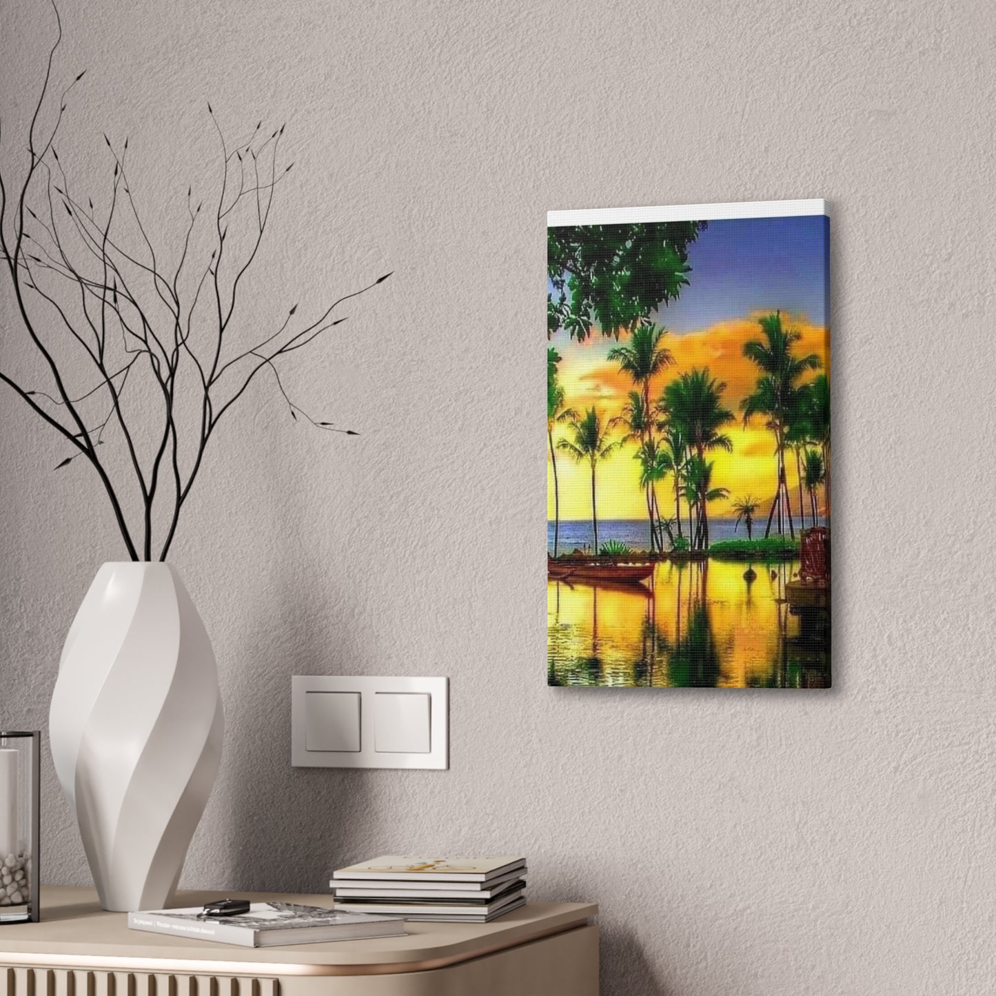 Island Lagoon - Canvas Stretched, 0.75"