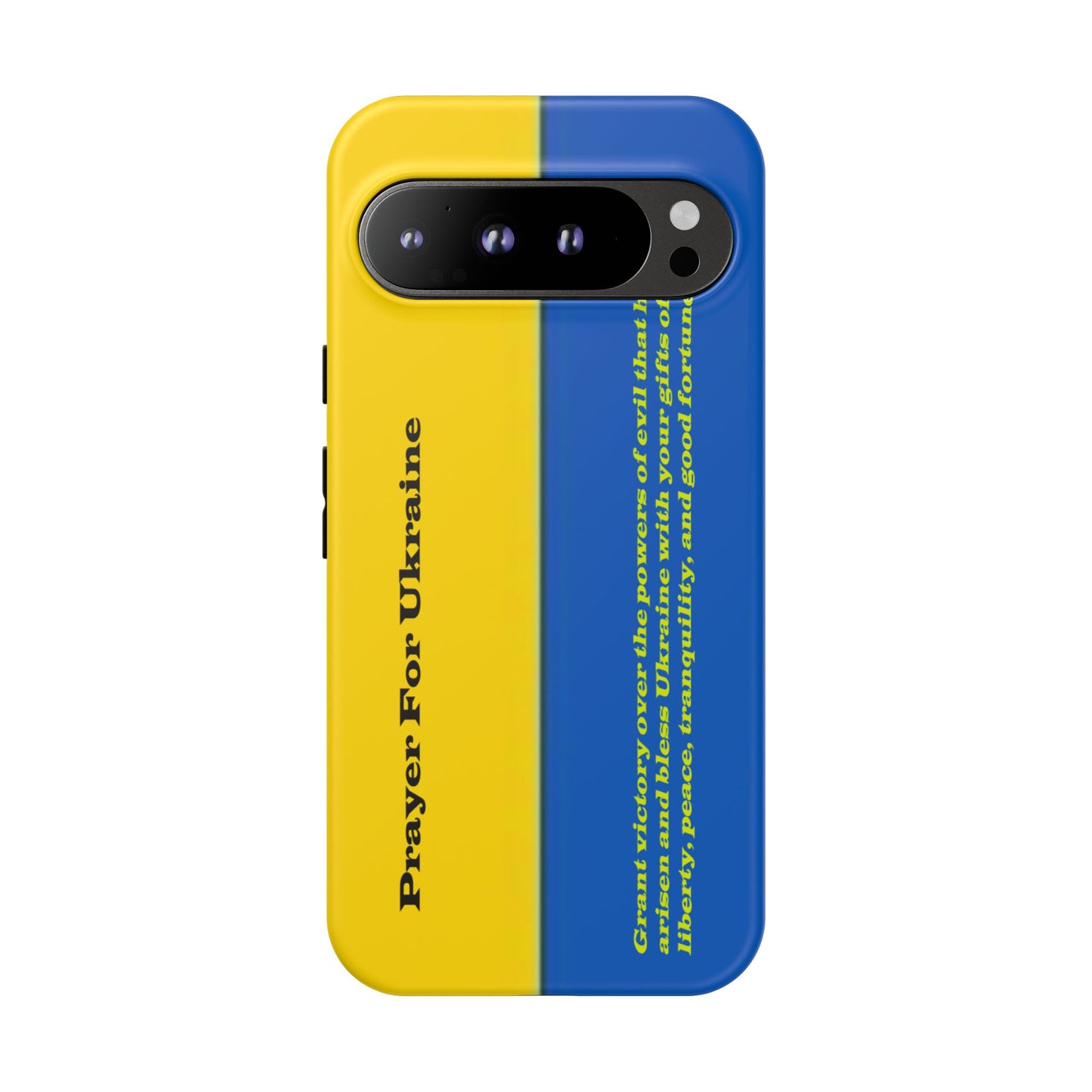 Flag of Ukraine with Prayer - Flag Phone Cases