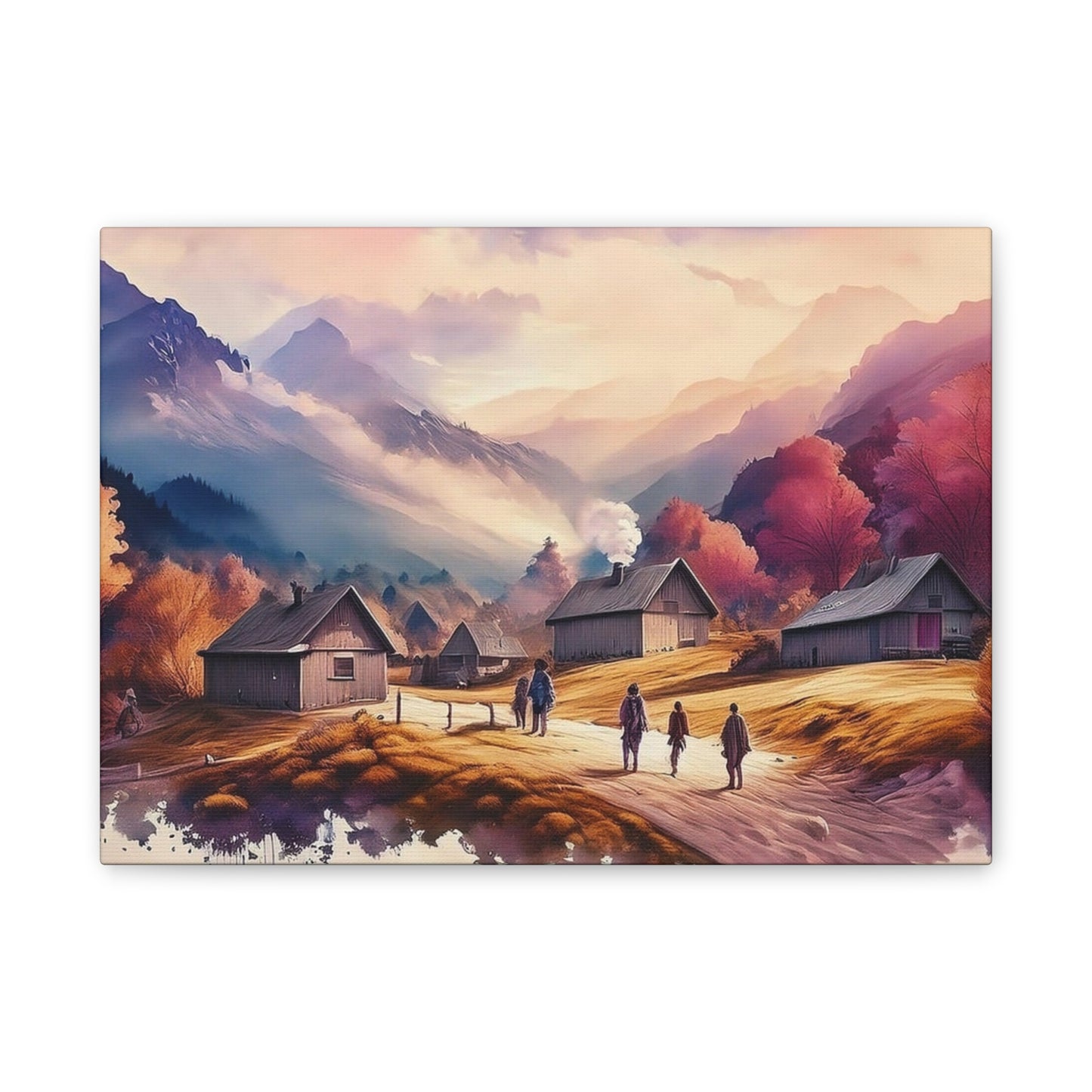 Village - Canvas Stretched, 0.75"