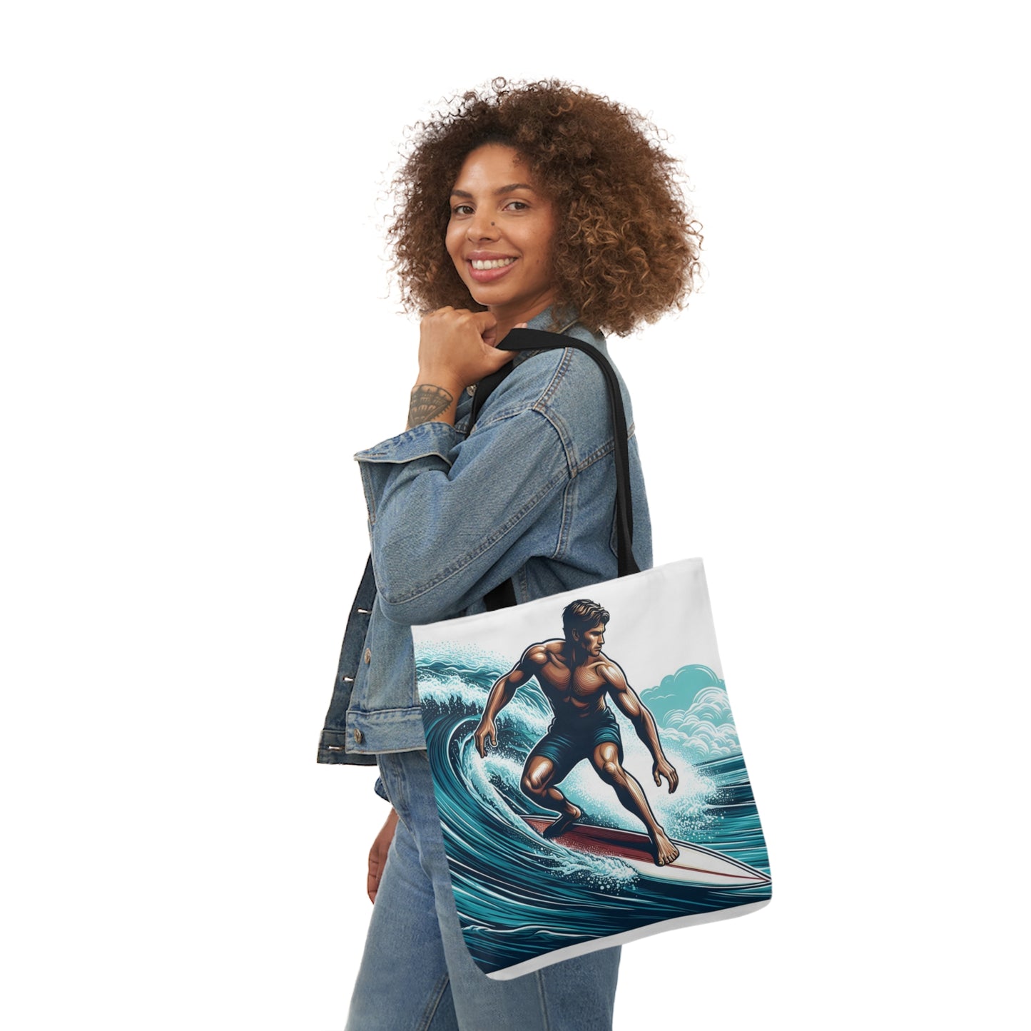 Surfer - Canvas Tote Bag, 5-Color Straps