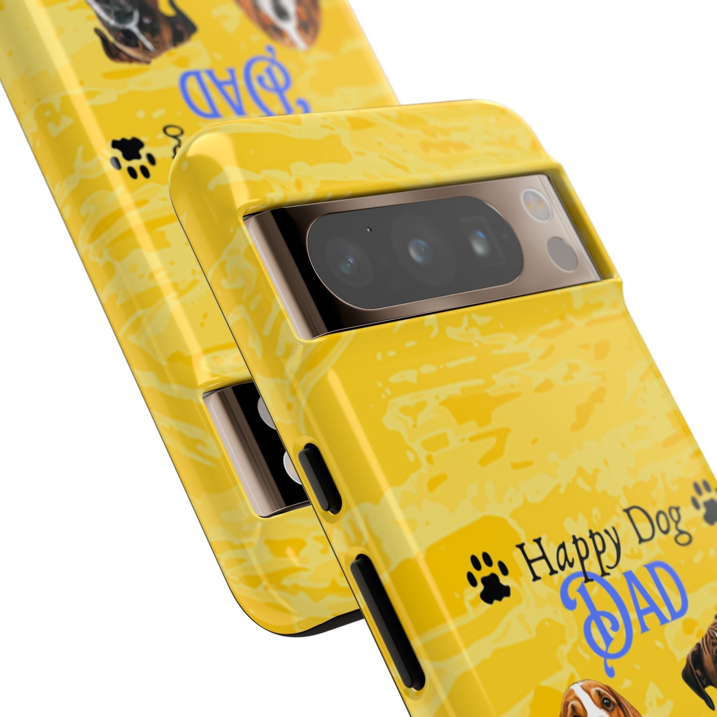 Happy Dog Dad - Personalized - Whimsical Phone Cases - Father's Day