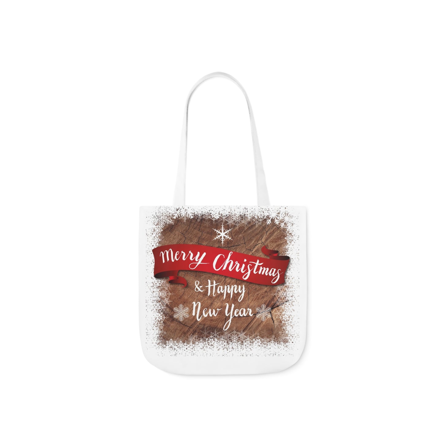 Merry Christmas -Canvas Tote Bag, 5-Color Straps - Christmas