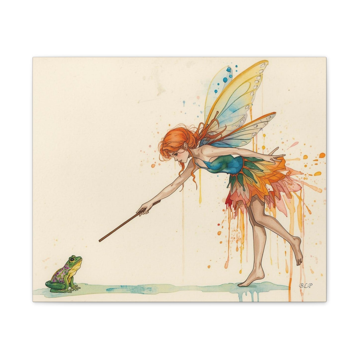 Fairy and the Frog - Canvas Stretched, 0.75" - Wall Art 2026 - Creative
