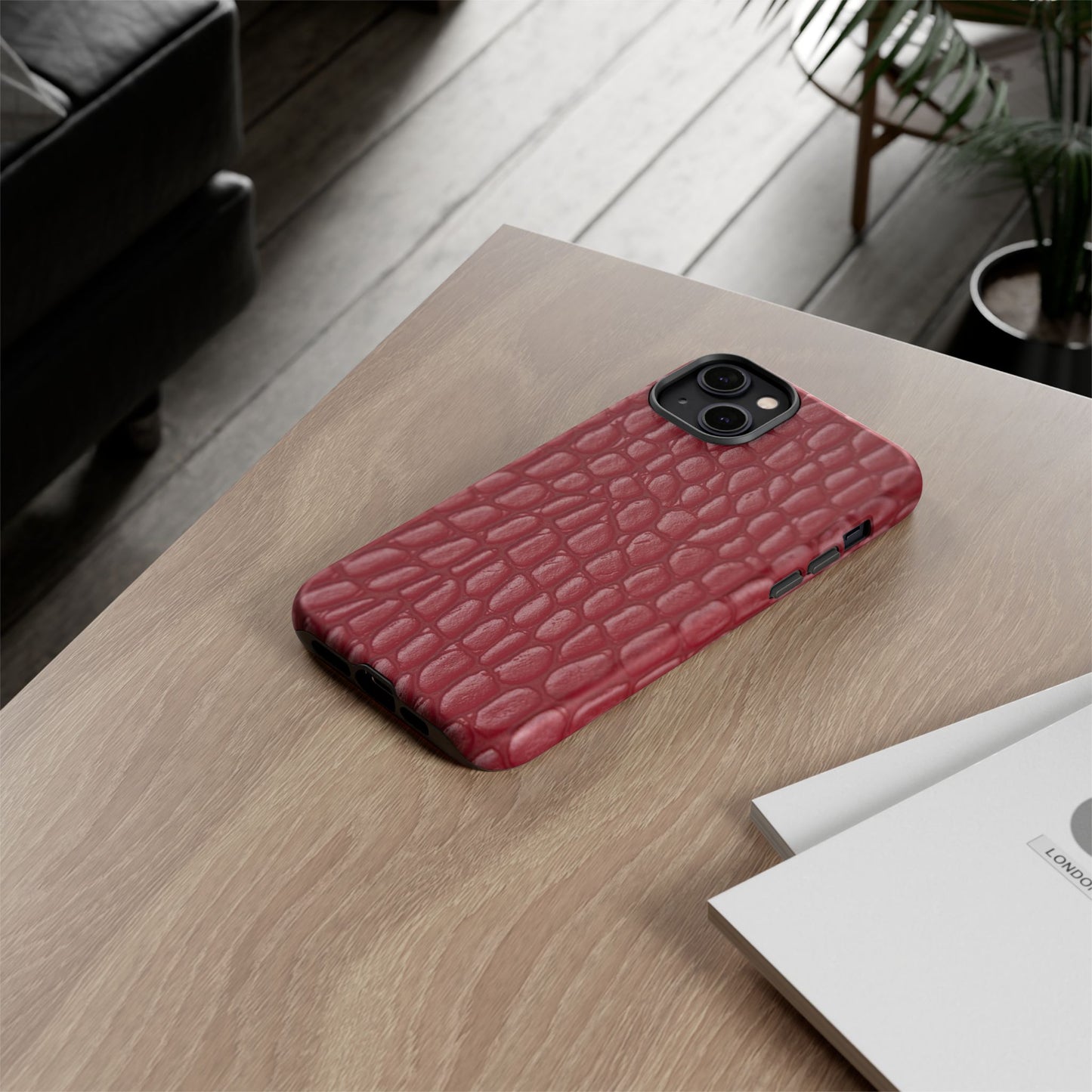 Red Leather - Tough Cases - Whimsical Phone Cases