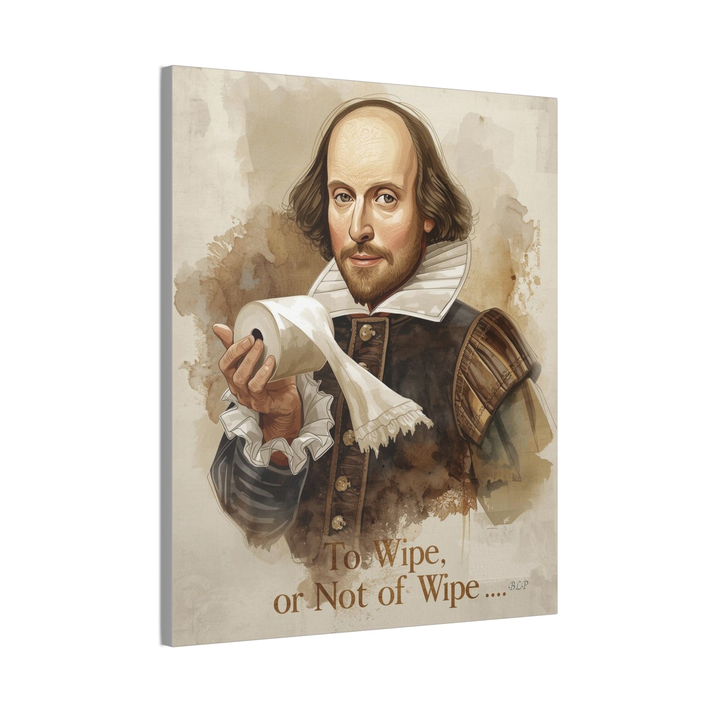 Shakespear - Canvas Stretched, 0.75" - 2026 Wall Art - Bathroom Humor