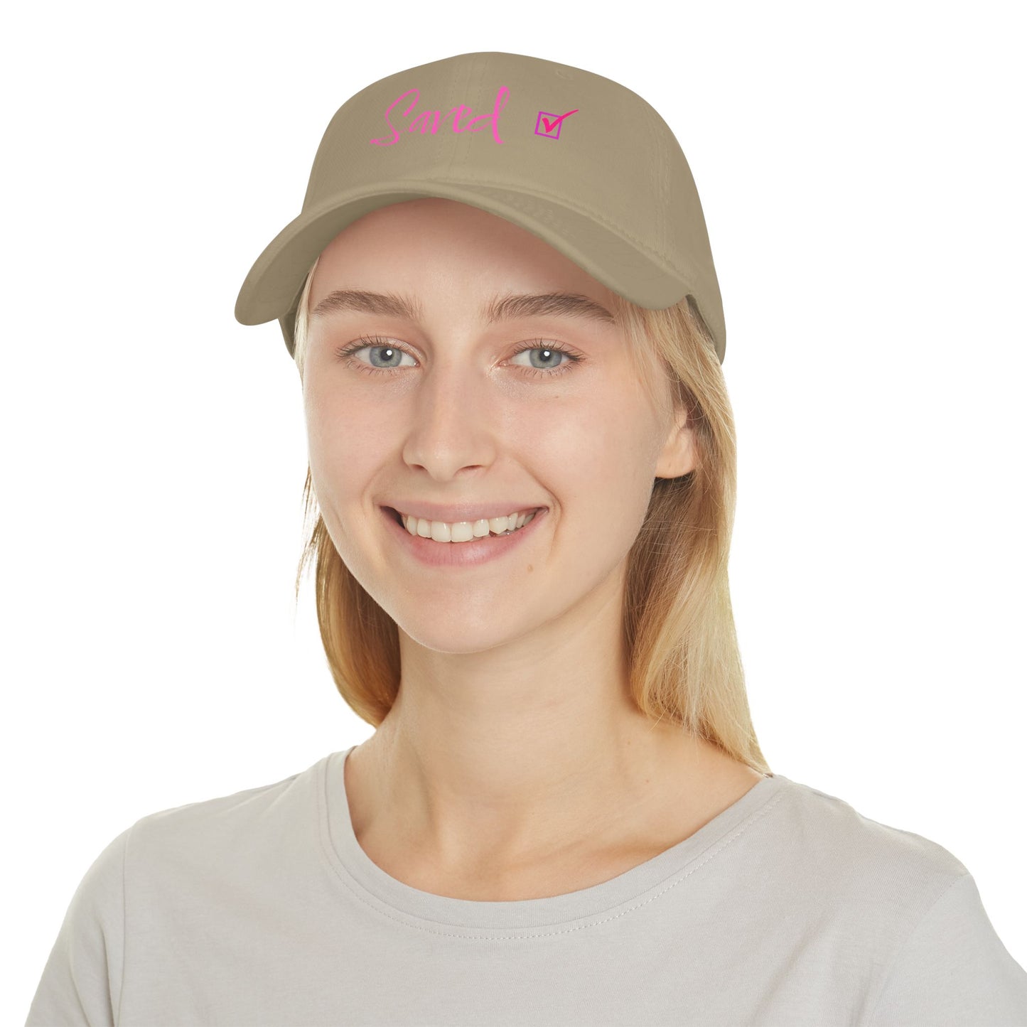 Saved - Pink - Low Profile Baseball Cap - Easter - Mother's Day - Father's Day - Easter 1