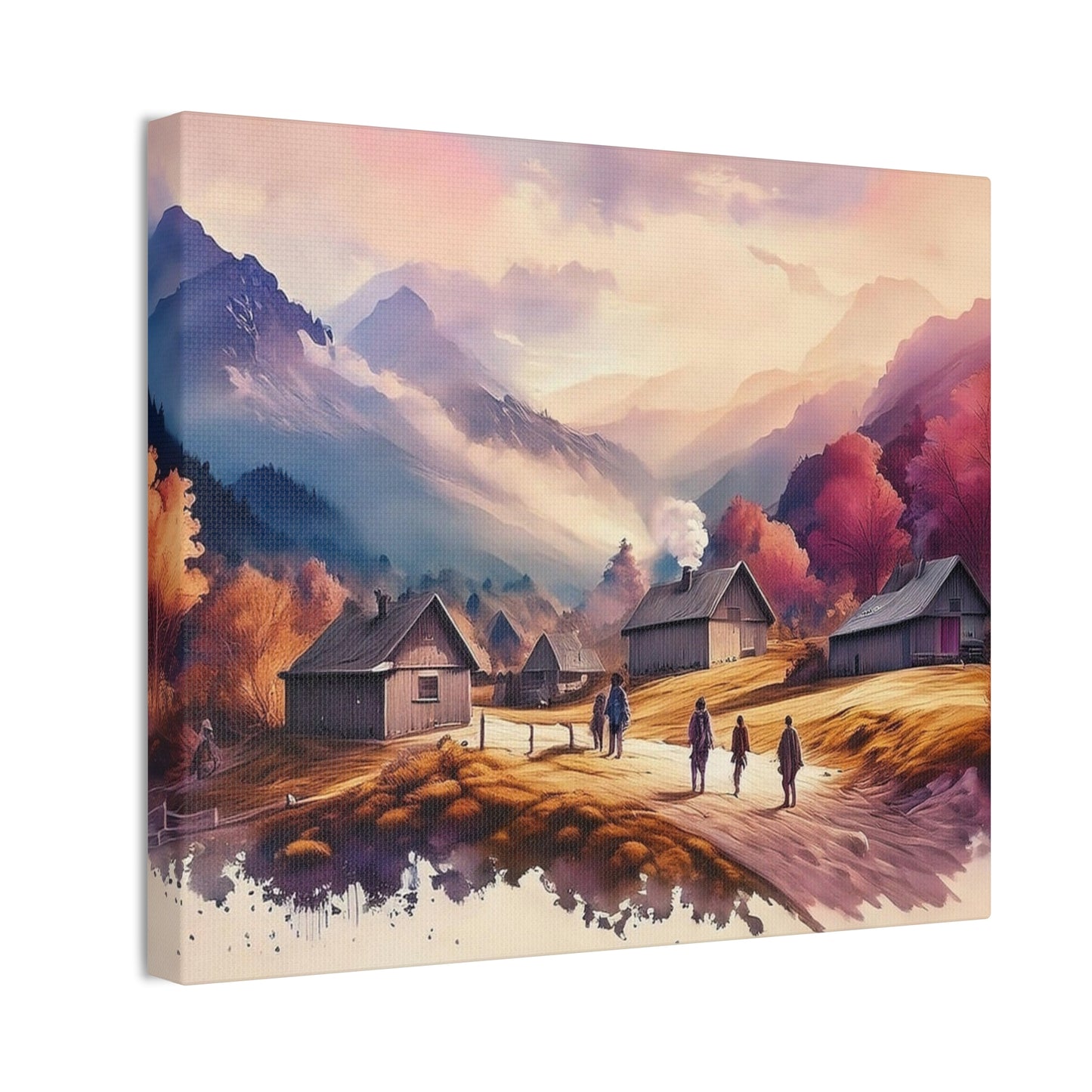 Village - Canvas Stretched, 0.75"