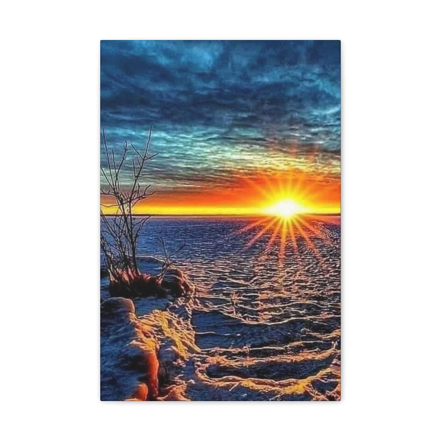 Sunrise on the Ocean - Canvas Stretched, 0.75"
