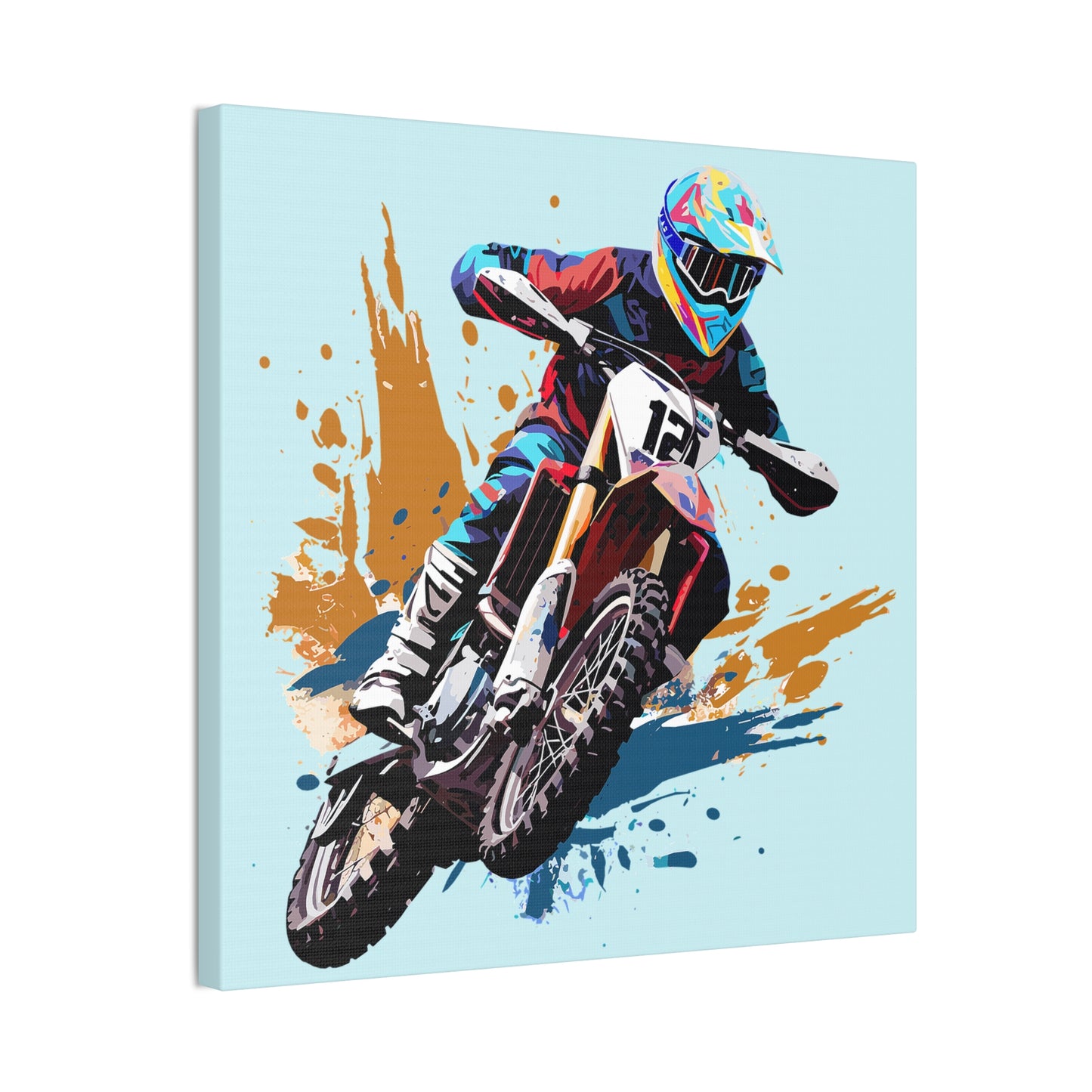 Moto Cross - Canvas Stretched, 0.75" - 2026 Wall Art - Sports