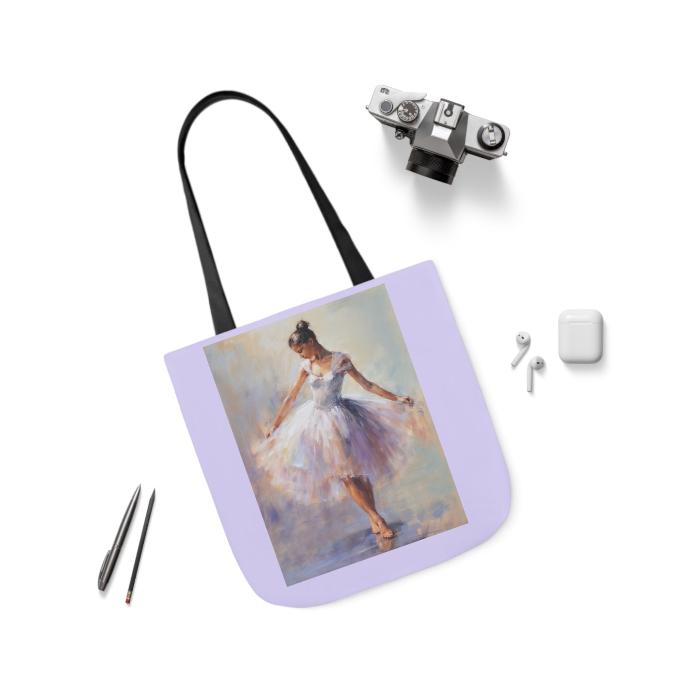 Dancer - Canvas Tote Bag, 5-Color Straps