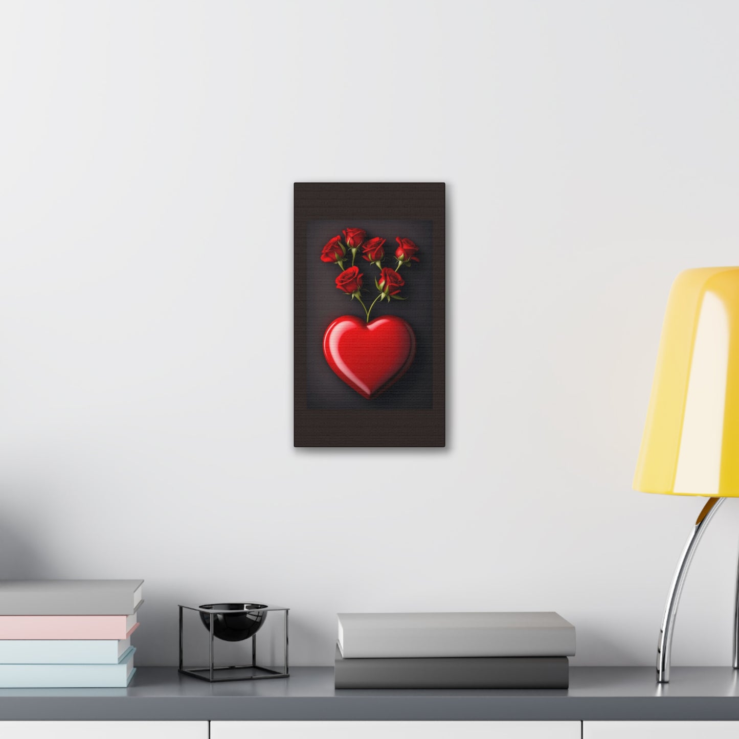 Heart and Roses - Canvas Stretched, 0.75" - Mother's Day