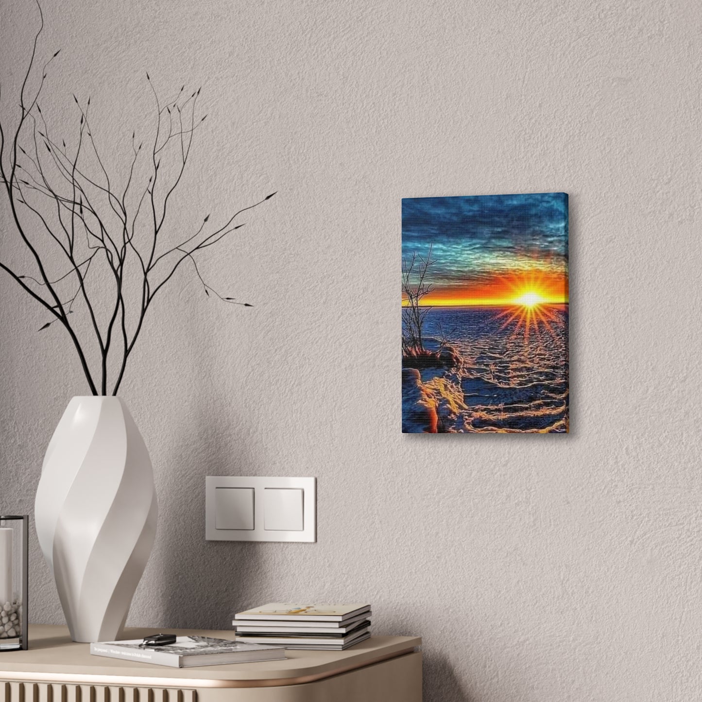 Sunrise on the Ocean - Canvas Stretched, 0.75"