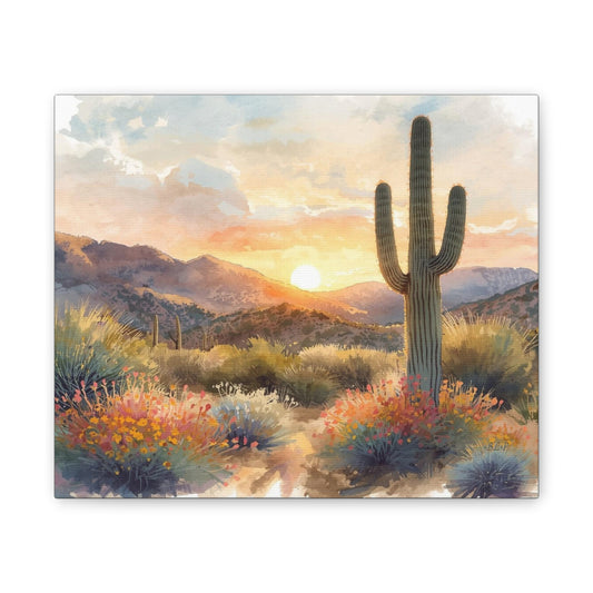 Desert Sunset - Canvas Stretched, 0.75" -  2026 Wall Art - Scenes