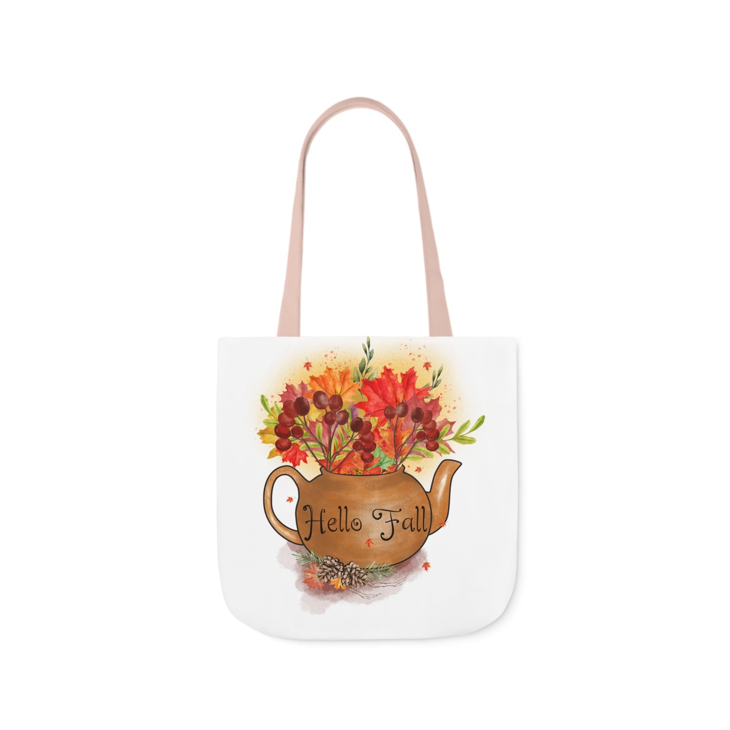 Hello Fall - Canvas Tote Bag, 5-Color Straps