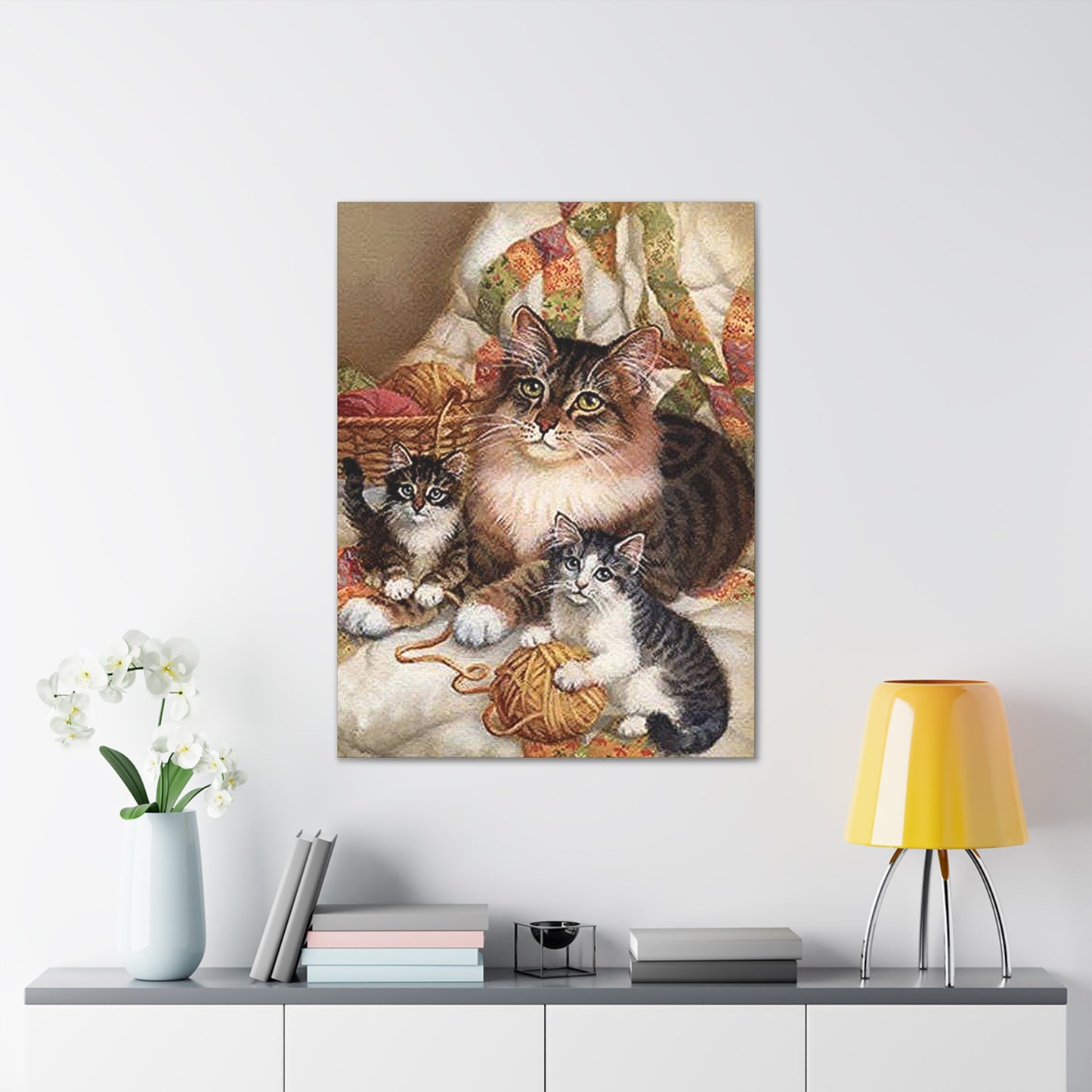 Kitty Family - Canvas Stretched, 0.75"