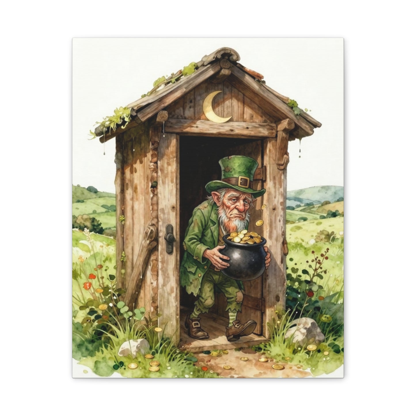 Leprechaun's Gold - Canvas Stretched, 0.75" - Wall Art - 2026 - Bathroom Humor