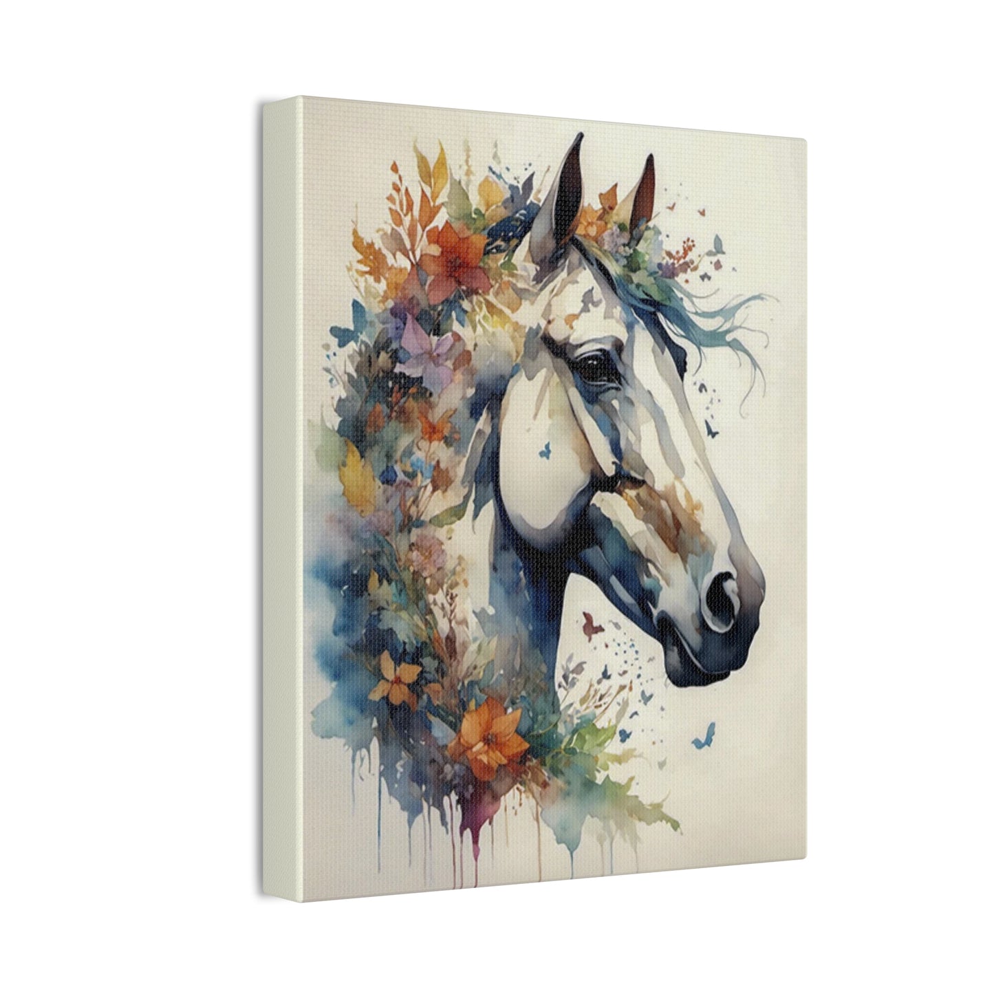 Horse Water Colored - Canvas Stretched, 0.75"