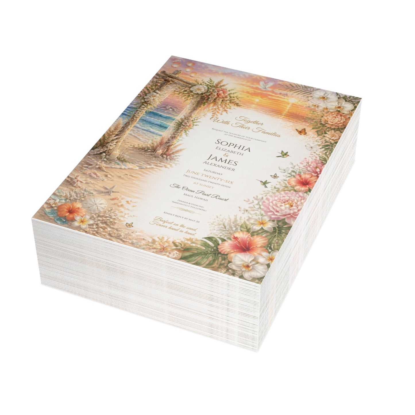 Hawaiian Wedding - Postcard Bundles (envelopes included)