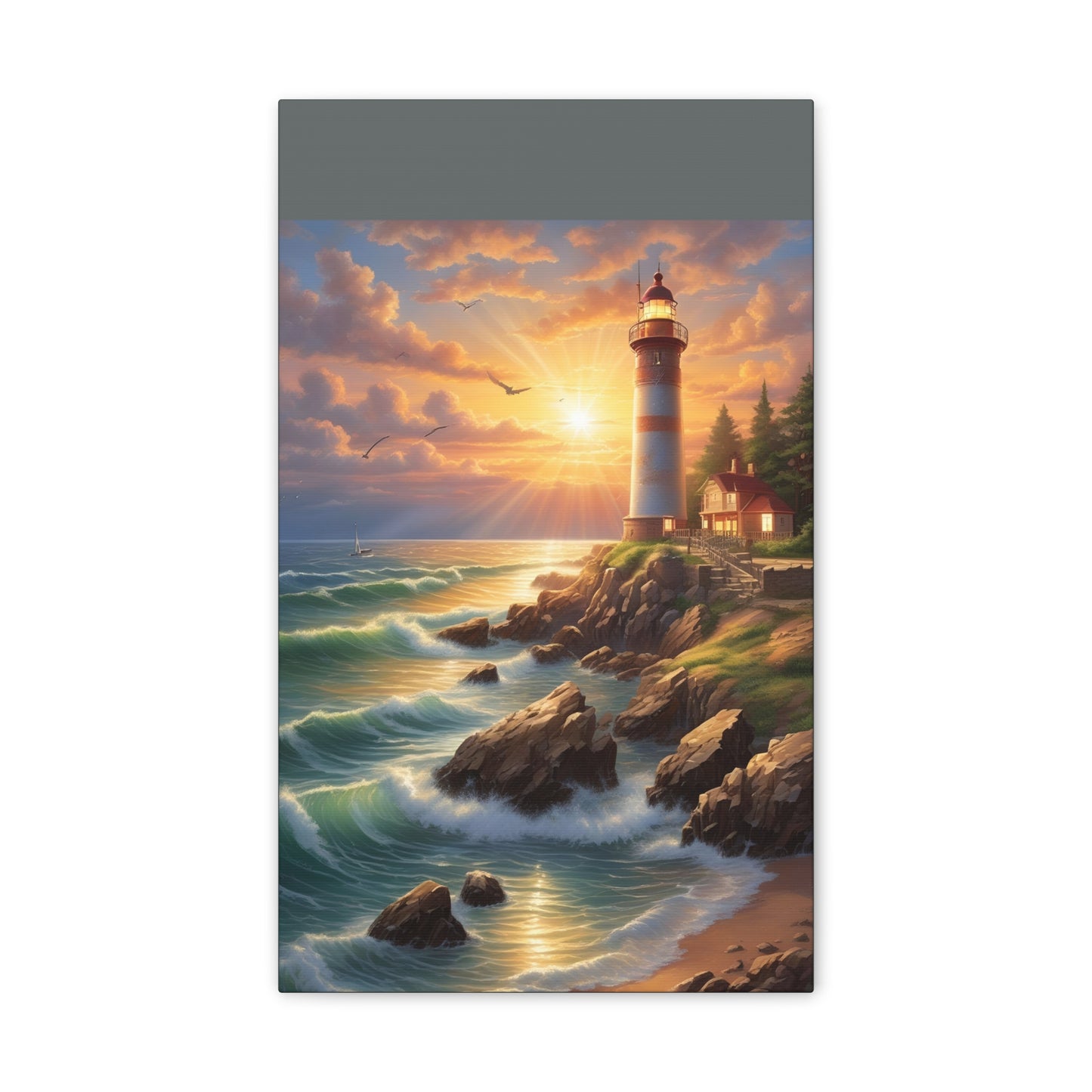 Light House - Canvas Stretched, 0.75"