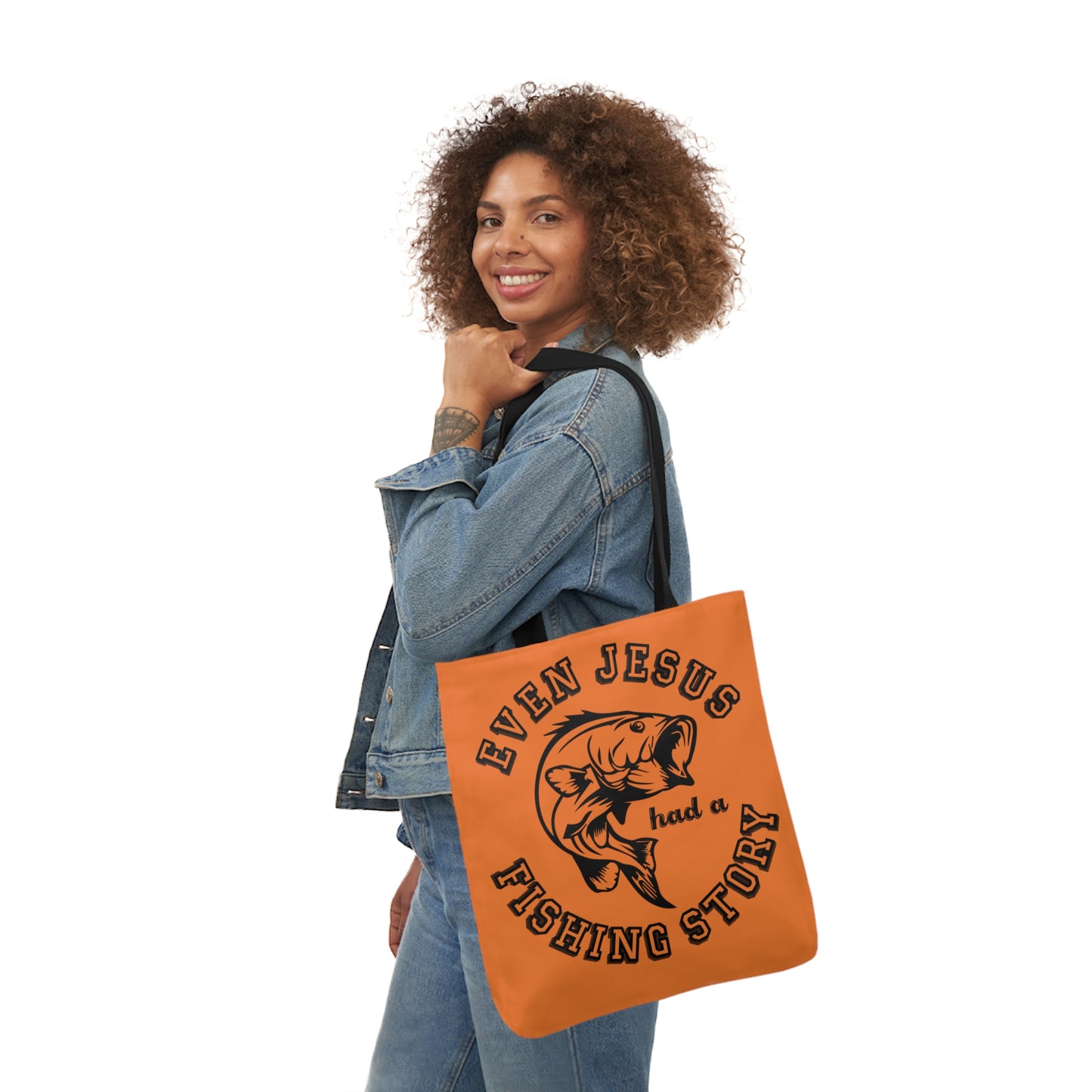 Fishing - Canvas Tote Bag, 5-Color Straps