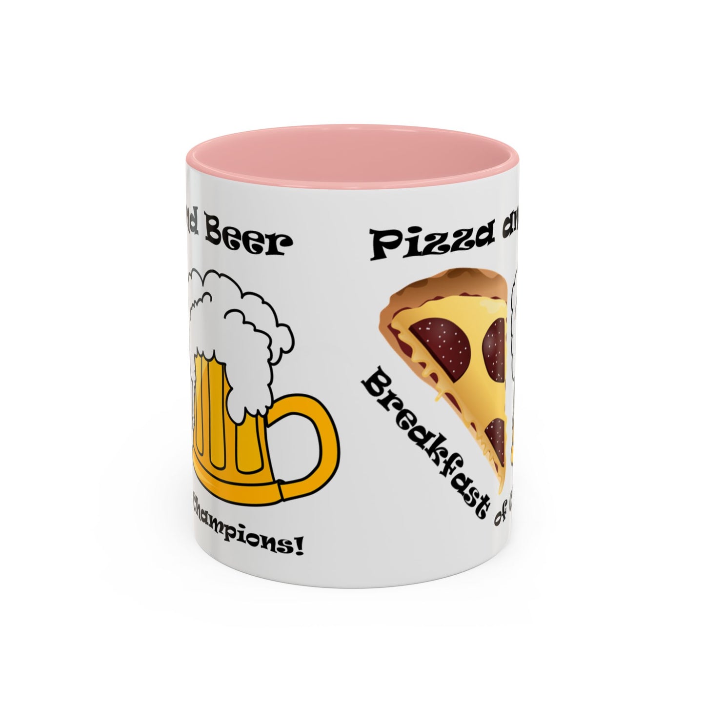 Pizza and Beer - Accent Coffee Mug (11, 15oz)