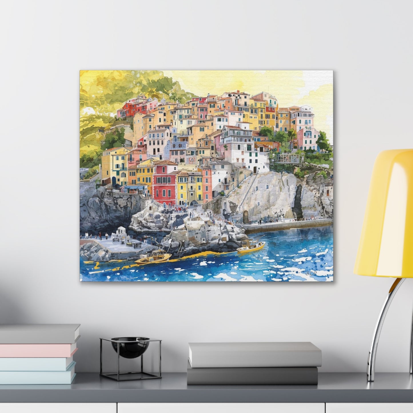 Italian Coastal City - Canvas Stretched, 0.75" - Wall Art 2026 - Scenes