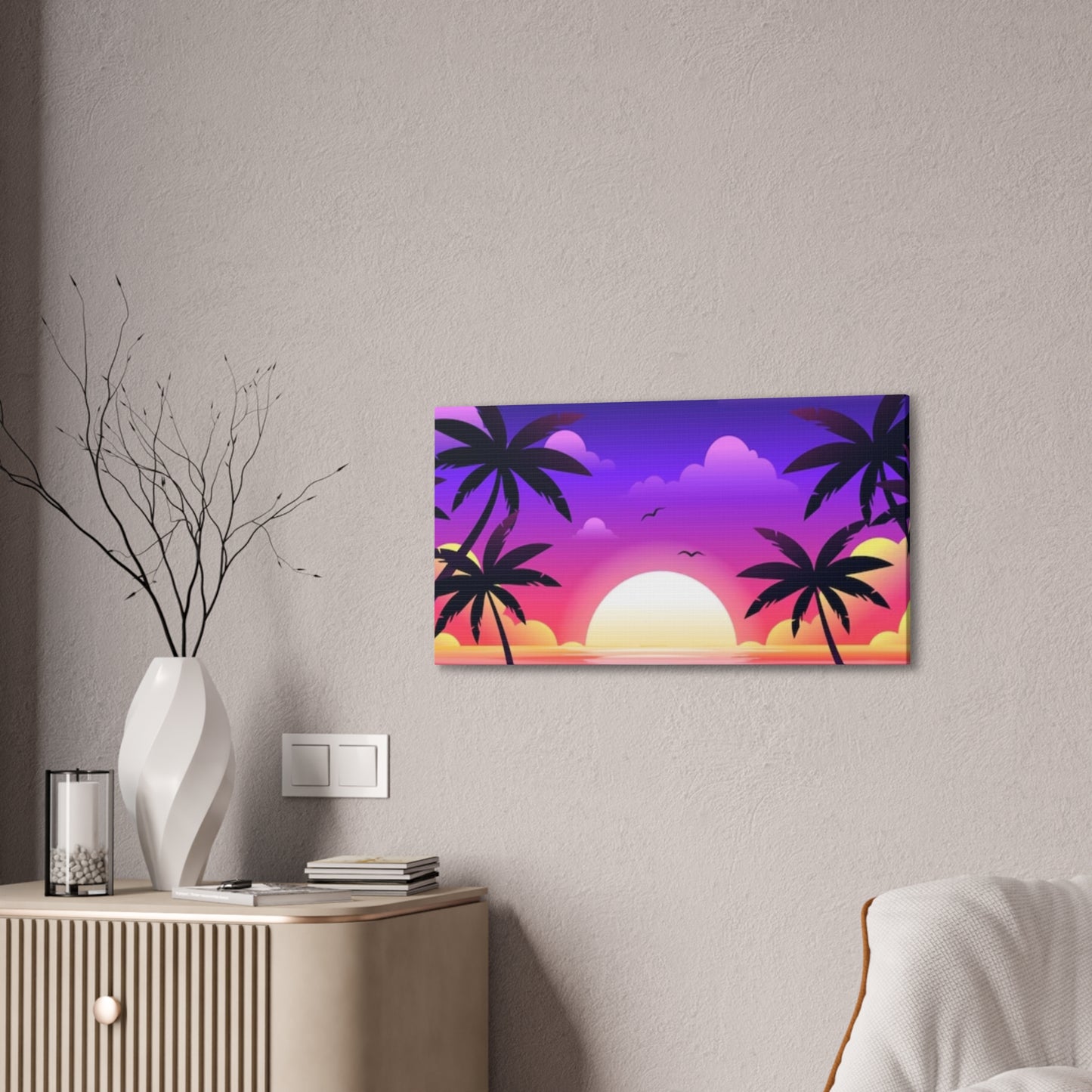 Island Sunset - Canvas Stretched, 0.75"