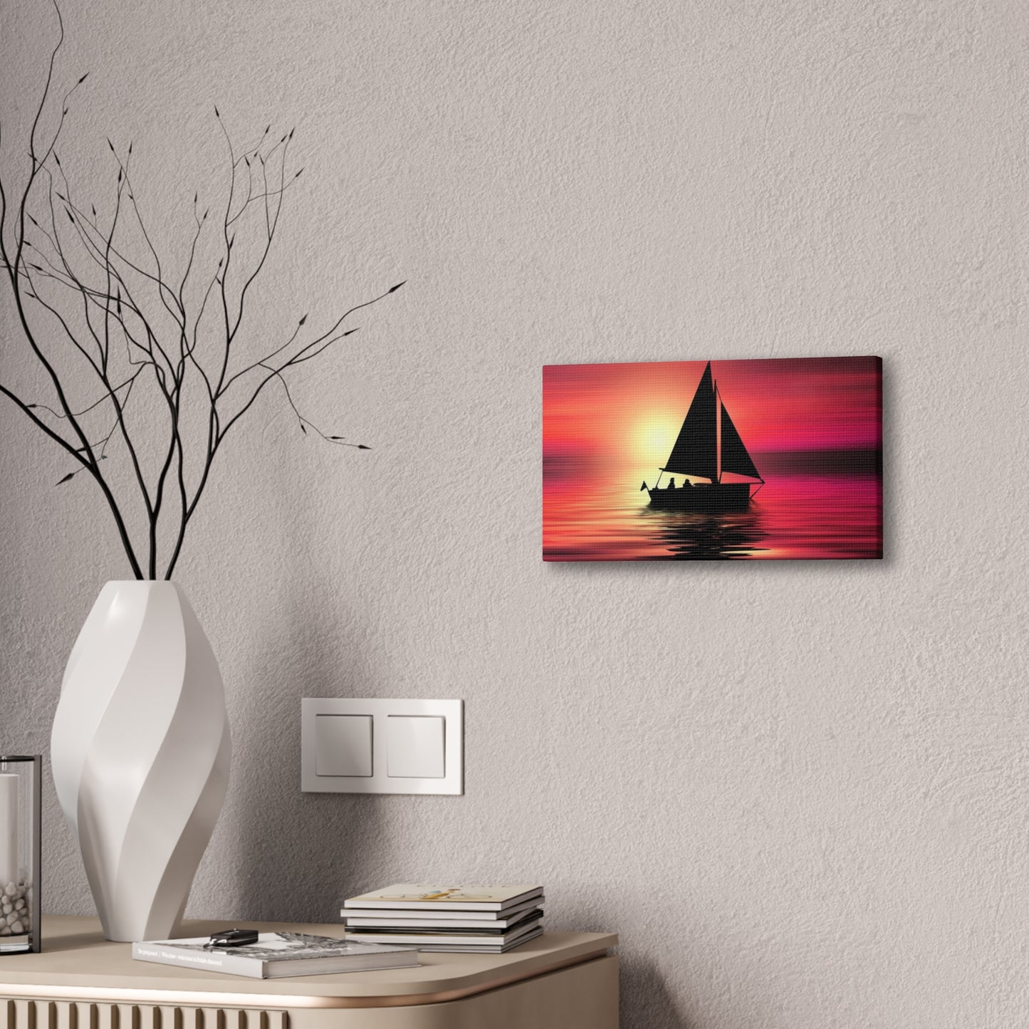 Sailing at Sunset - Canvas Stretched, 0.75"