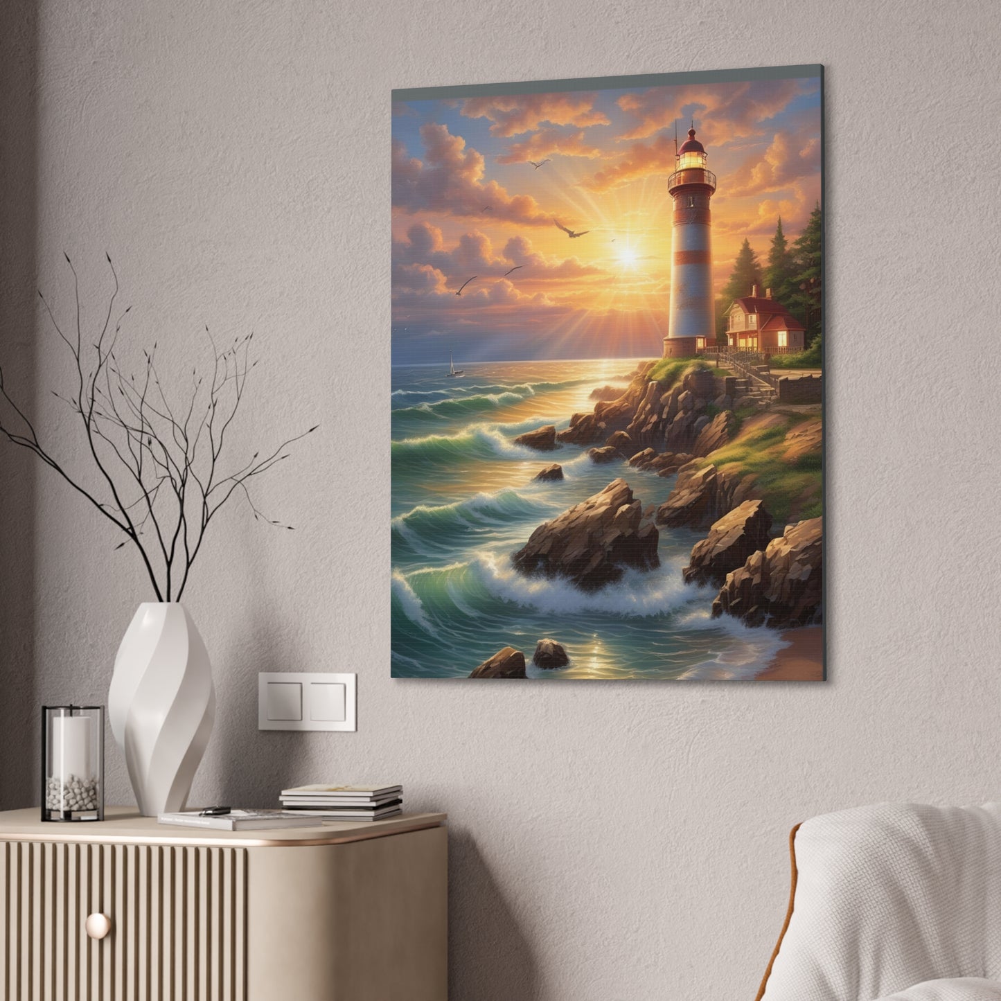 Light House - Canvas Stretched, 0.75"