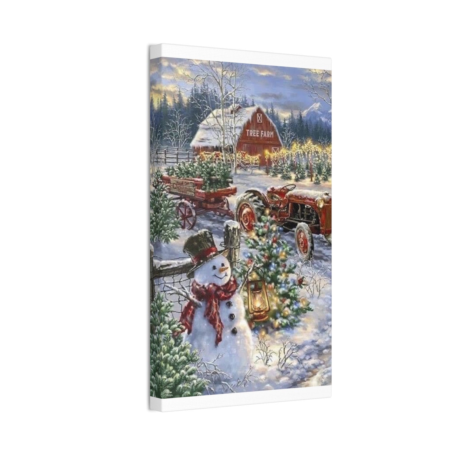 On the Farm - Canvas Stretched, 0.75" Christmas