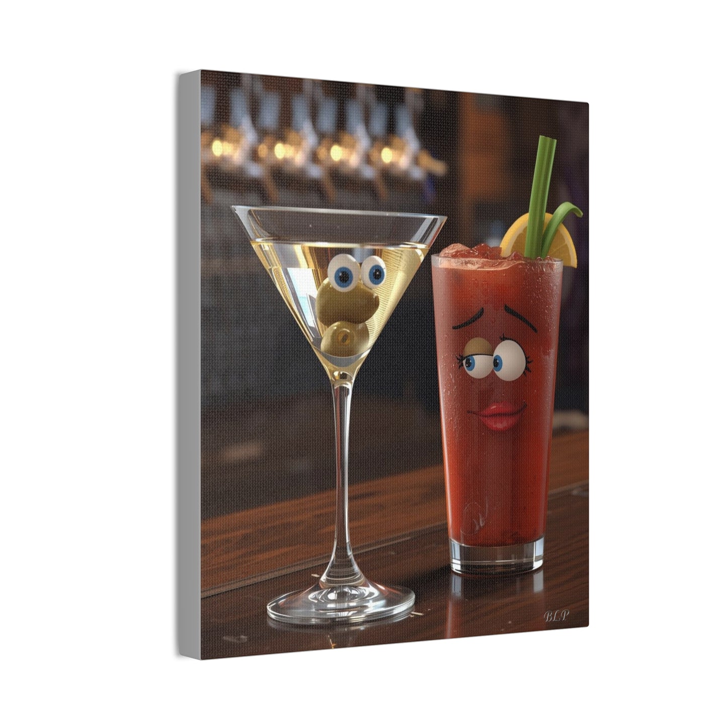 Couple of Drinks - Canvas Stretched, 0.75" - 2026 Wall Art - Creative