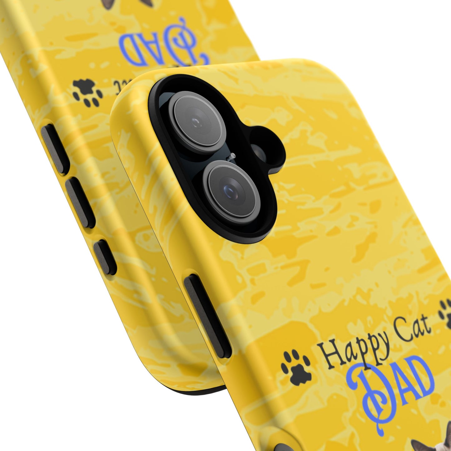 Happy Cat Dad - Personalized - Whimsical Phone Cases - Father's Day