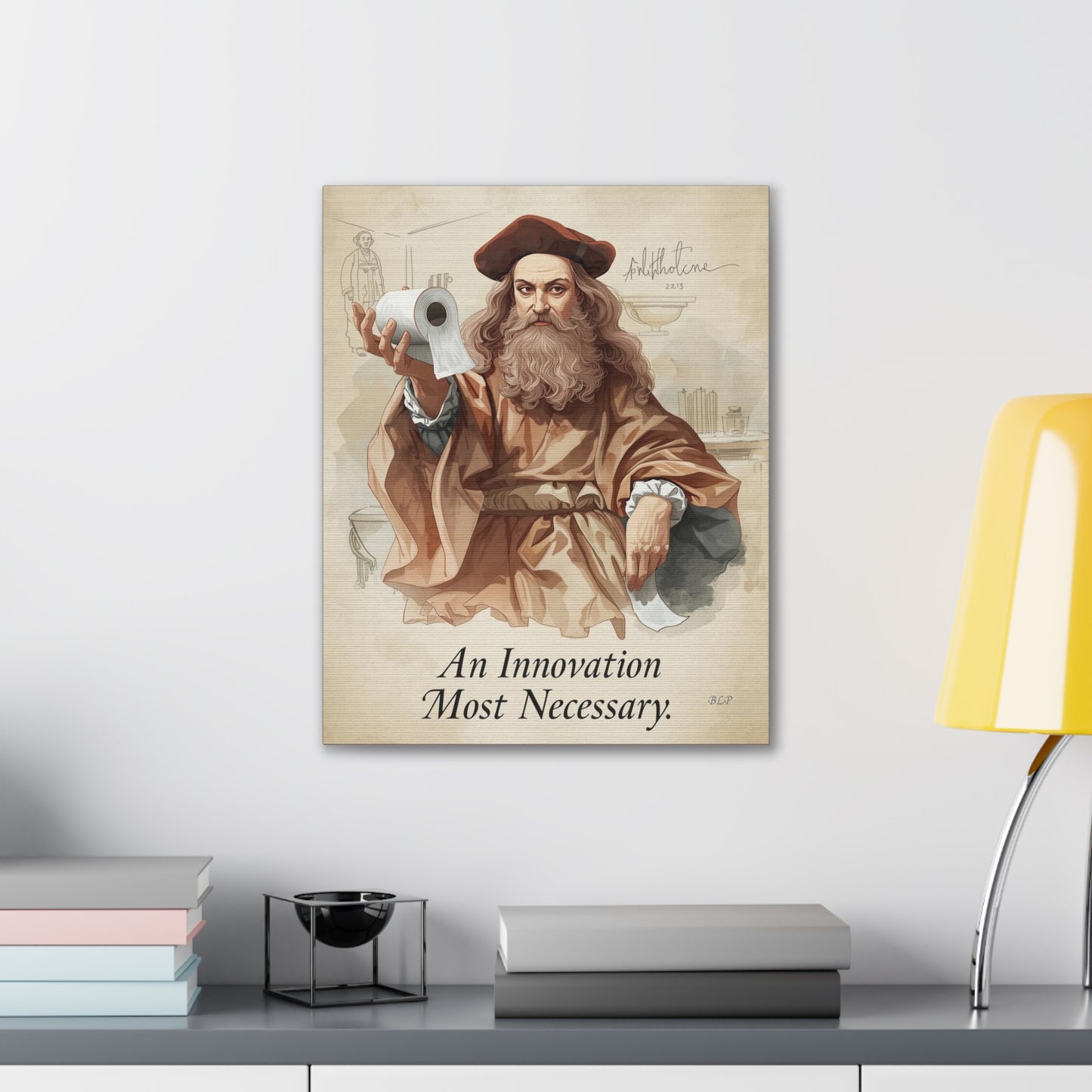Galileo - Canvas Stretched, 0.75" - 2026 Wall Art - Bathroom Humor
