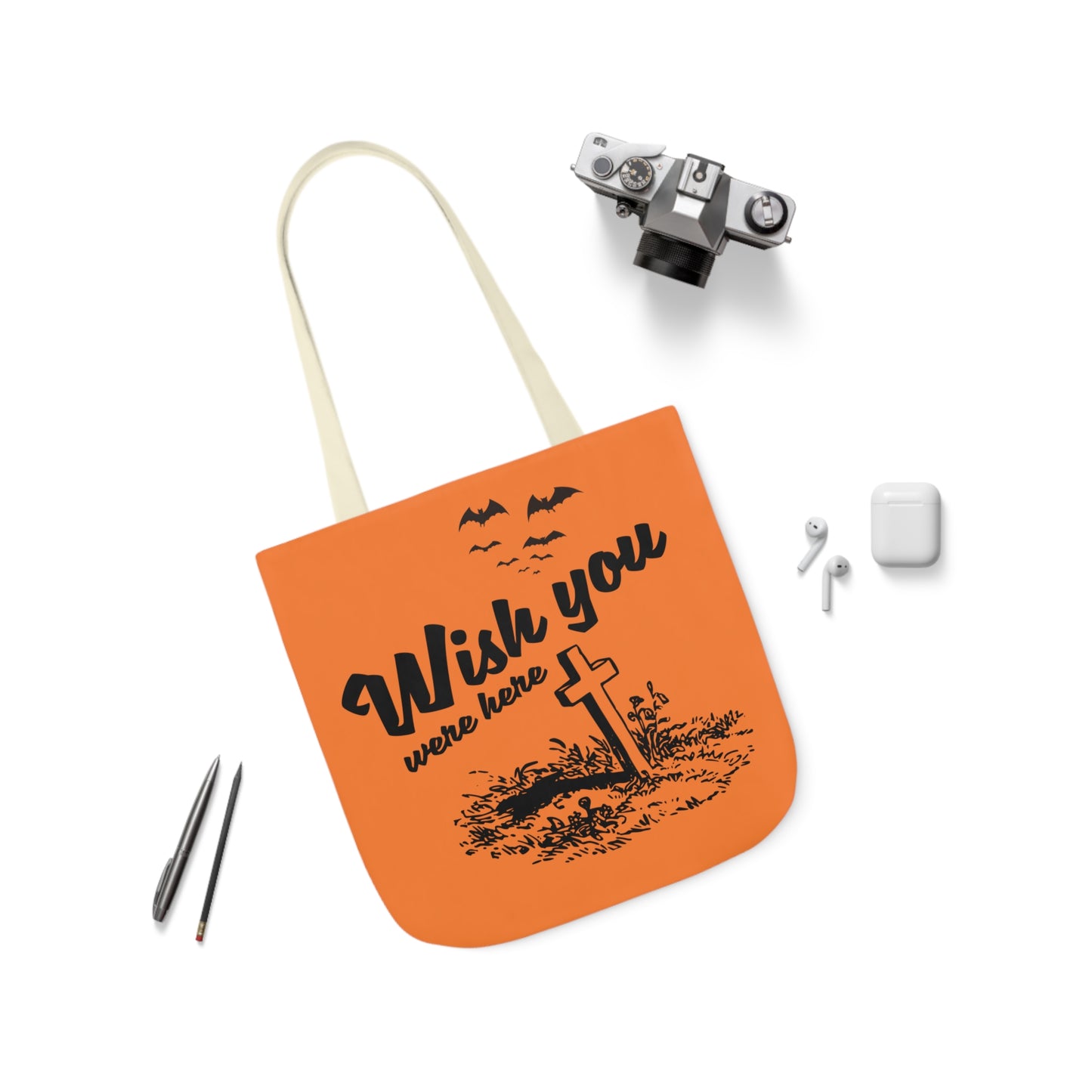 Wish you were here - Canvas Tote Bag, 5-Color Straps - Halloween