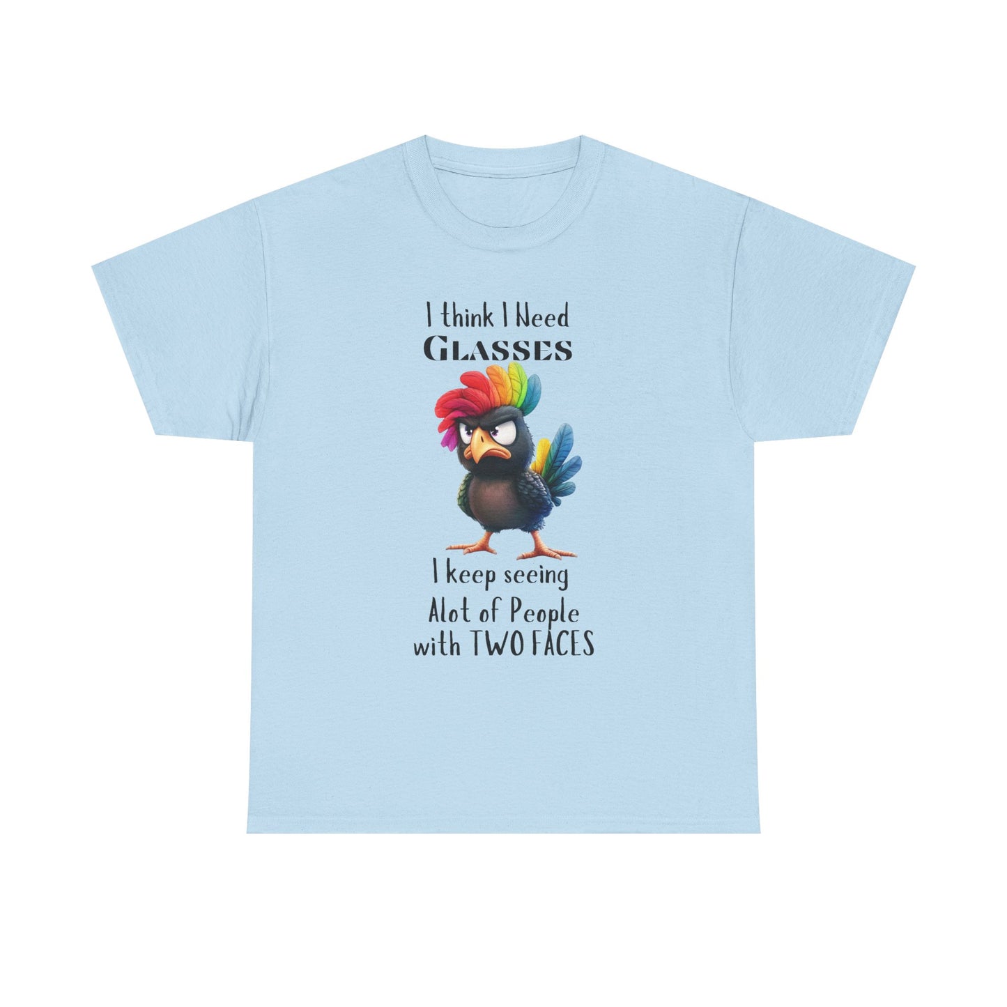 Two Faces - Funny Unisex Heavy Cotton T-shirt