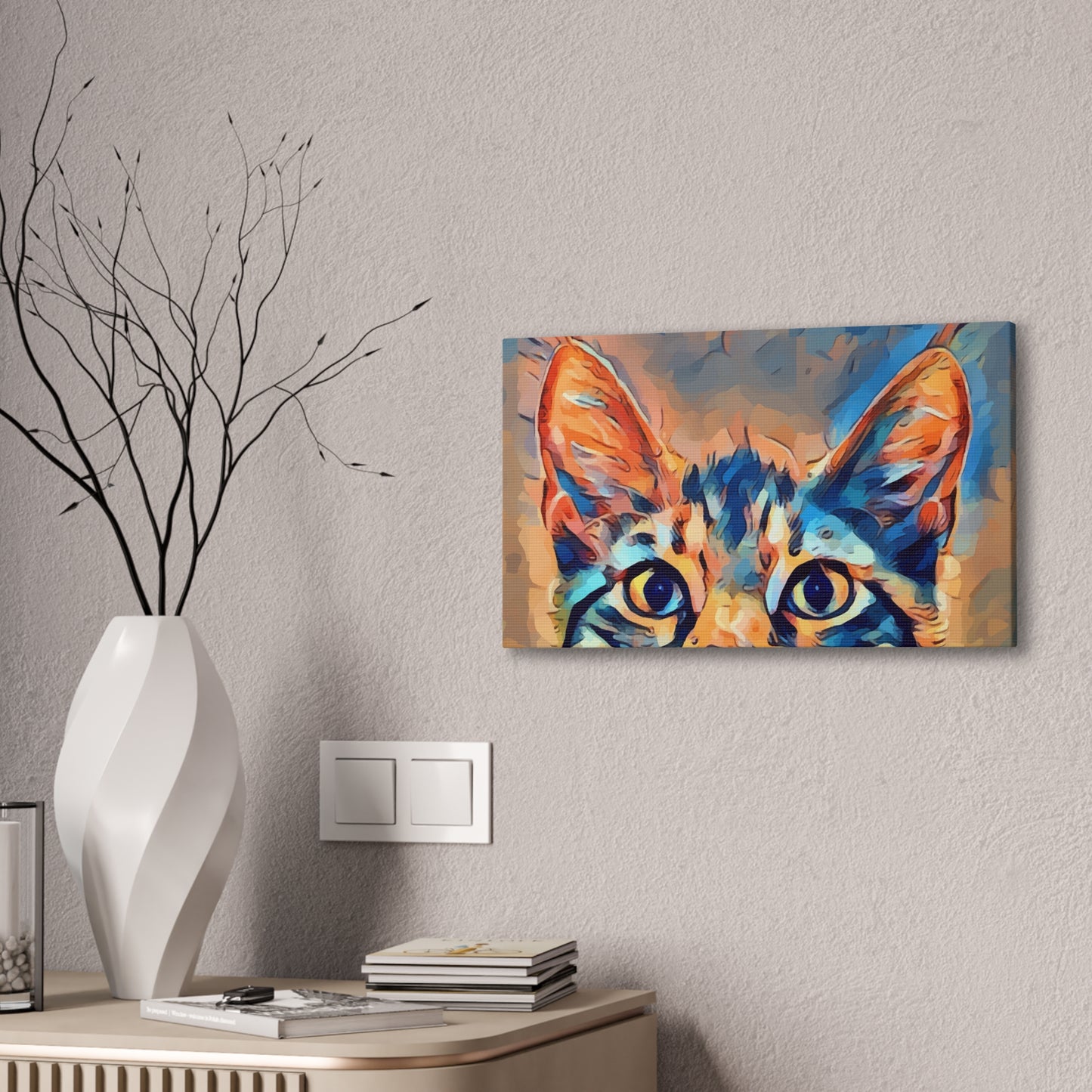 Spying Kitty - Canvas Stretched, 0.75"