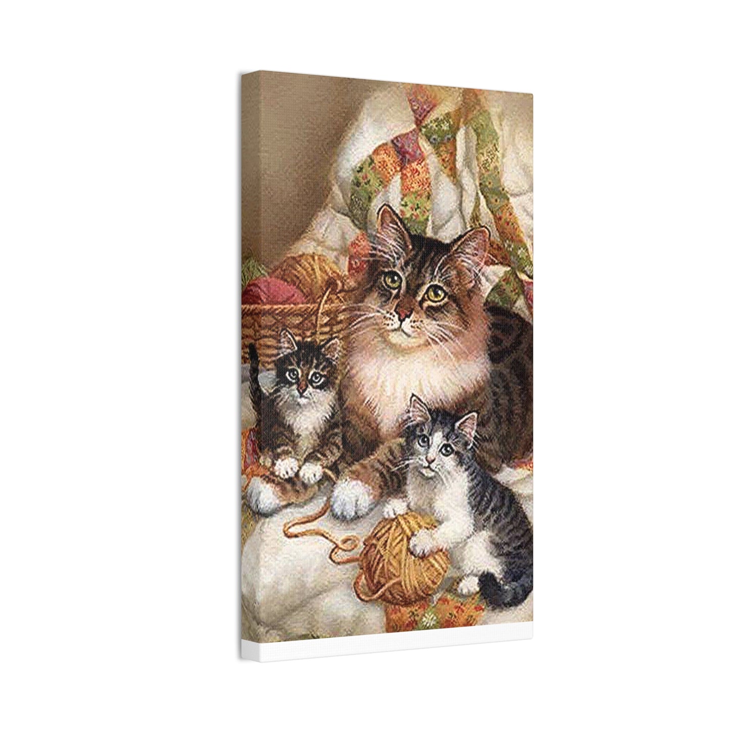 Kitty Family - Canvas Stretched, 0.75"