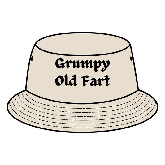 Bucket Hat - Light Colored with Black Ink - ETSY