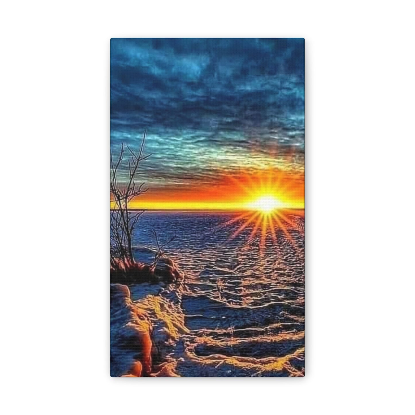 Sunrise on the Ocean - Canvas Stretched, 0.75"