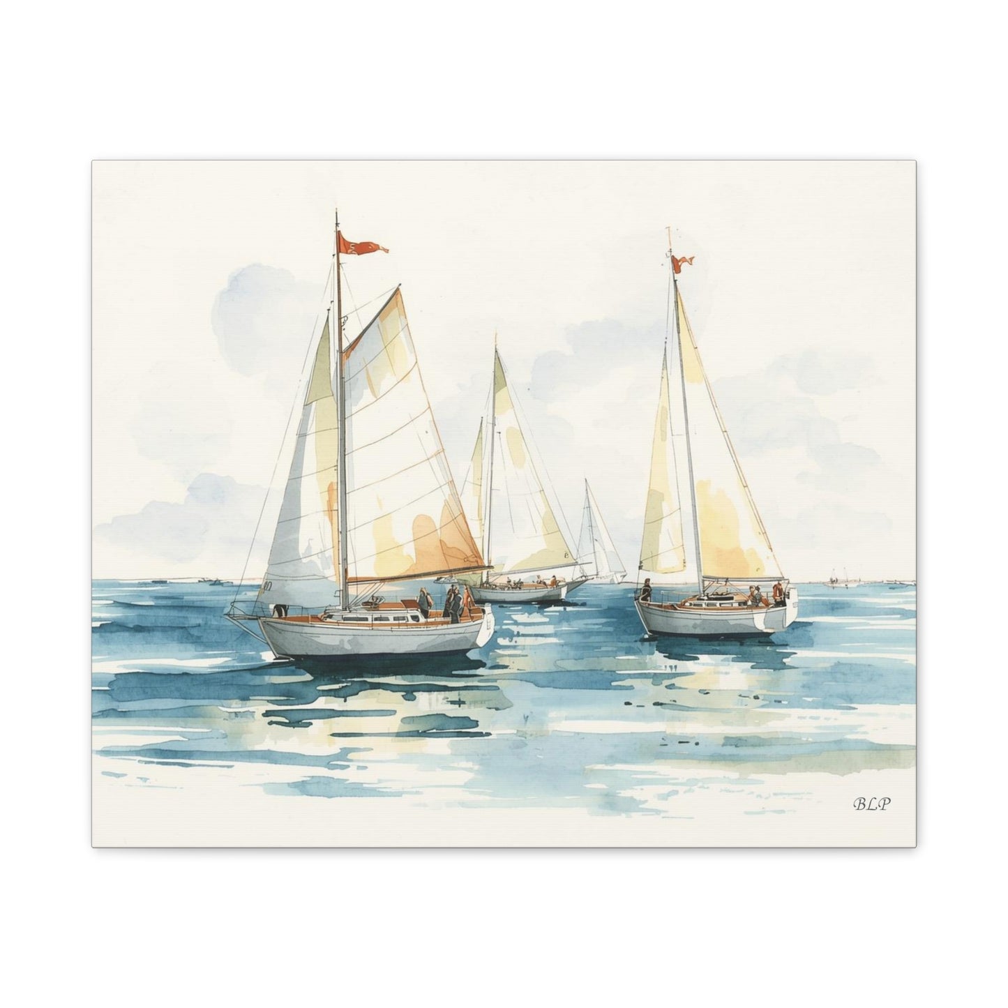Sailboats - Canvas Stretched, 0.75" - Wall Art 2026 - Scenes